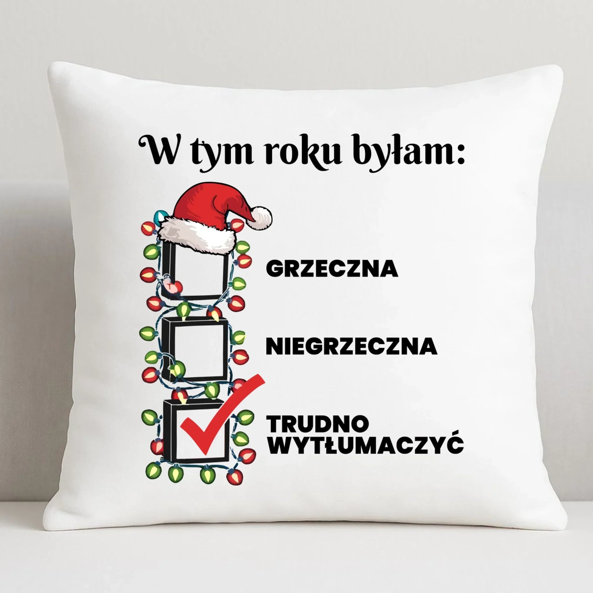 Poduszka świąteczna dla niej - Trudno wytłumaczyć BN137 - StoryCups.pl