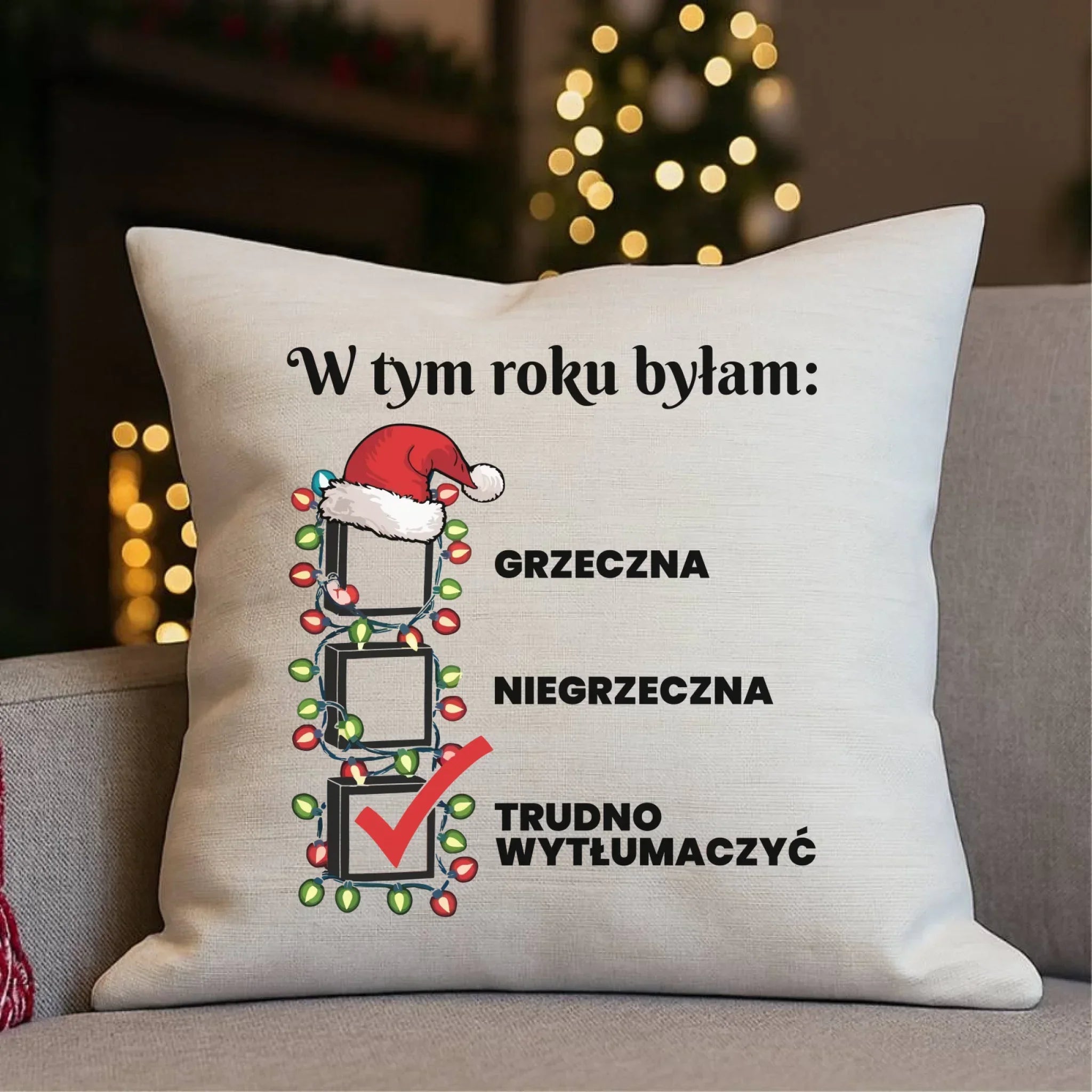 Poduszka świąteczna dla niej - Trudno wytłumaczyć BN137 - StoryCups.pl