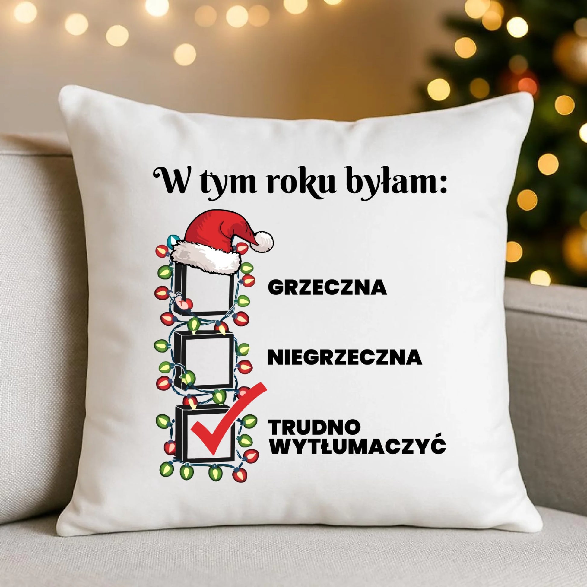 Poduszka świąteczna dla niej - Trudno wytłumaczyć BN137 - StoryCups.pl
