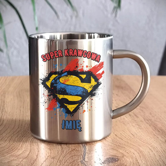 Kubek metalowy szyciowy dla krawcowej - Super krawcowa HS36 - StoryCups.pl