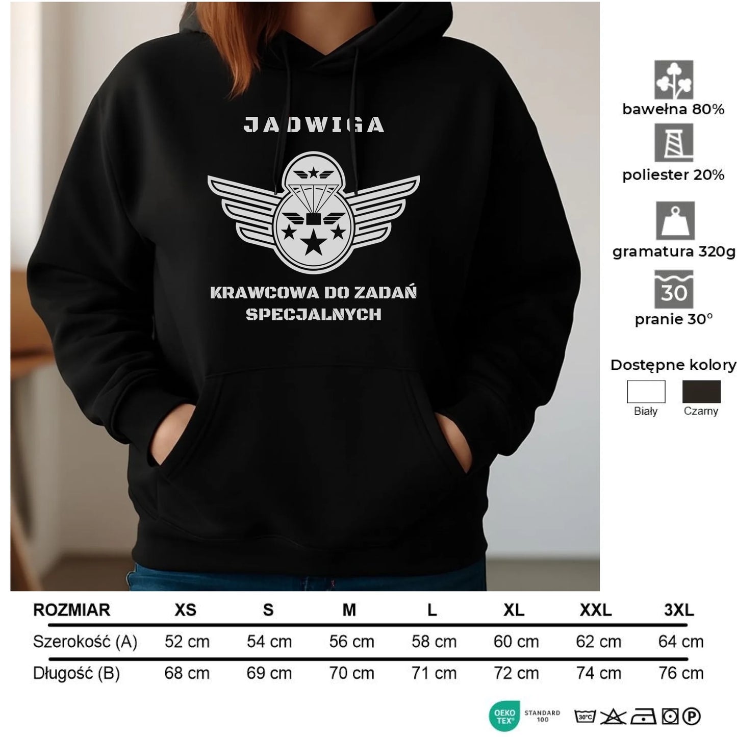 Bluza damska z kapturem szyciowa dla krawcowej - Krawcowa do zadań specjalnych HS38 - StoryCups.pl