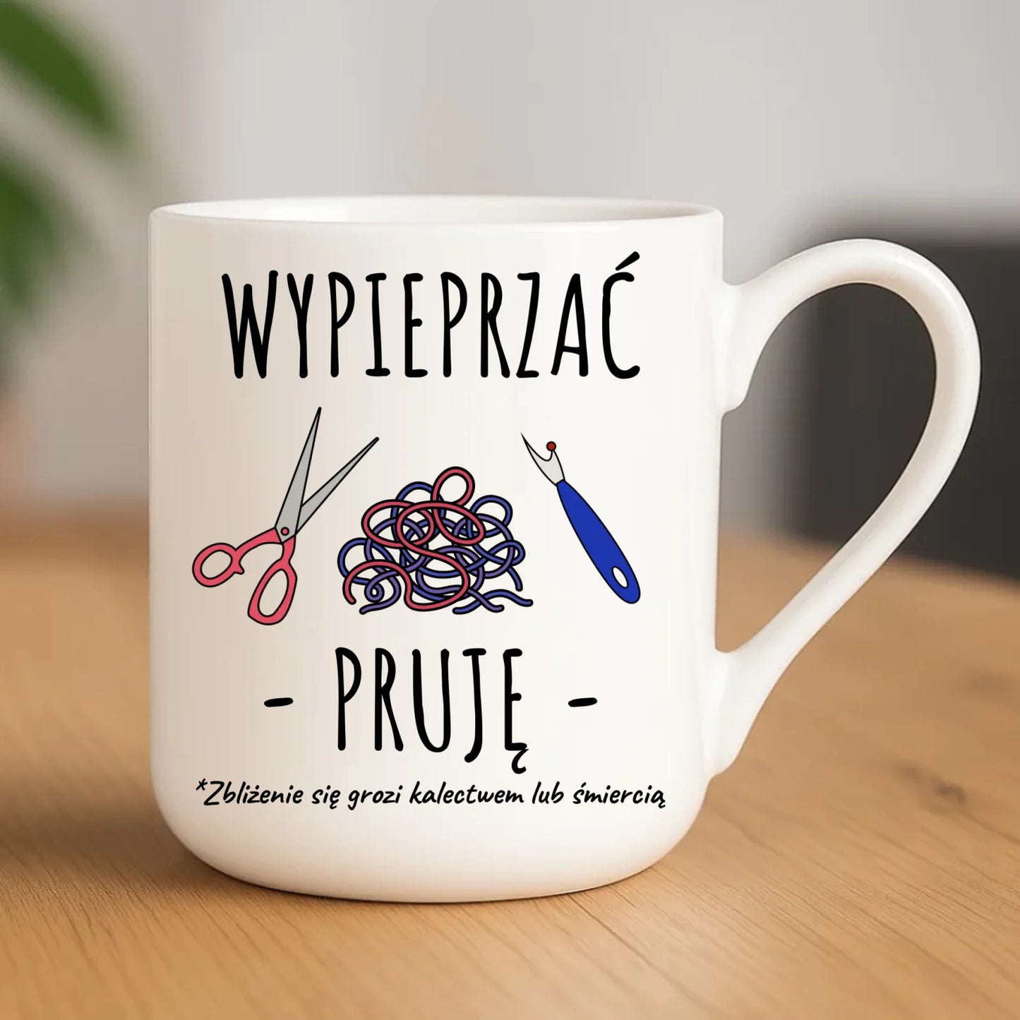 Kubek elegant szyciowy dla krawcowej - Wypieprzać, pruję HS08 - StoryCups.pl