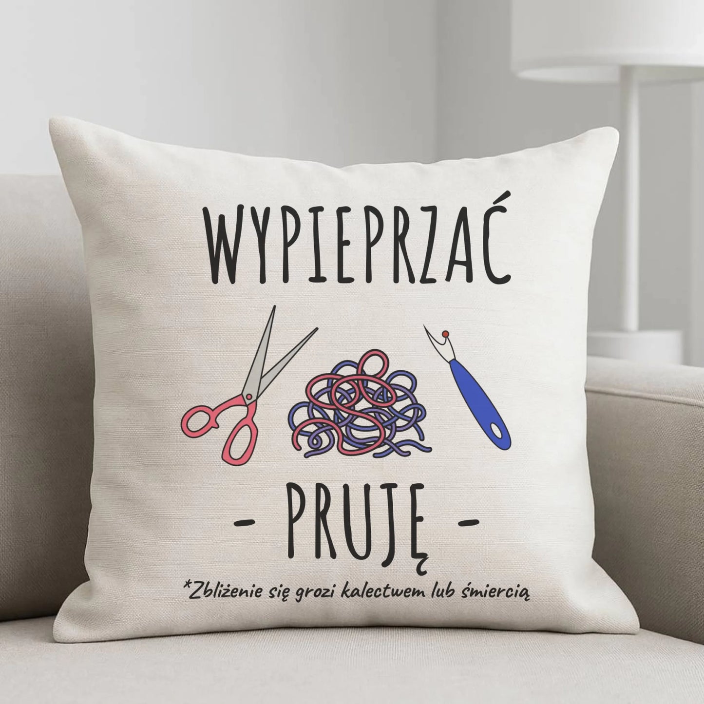 Poduszka szyciowa dla krawcowej - Wypieprzać, pruję HS08 - StoryCups.pl