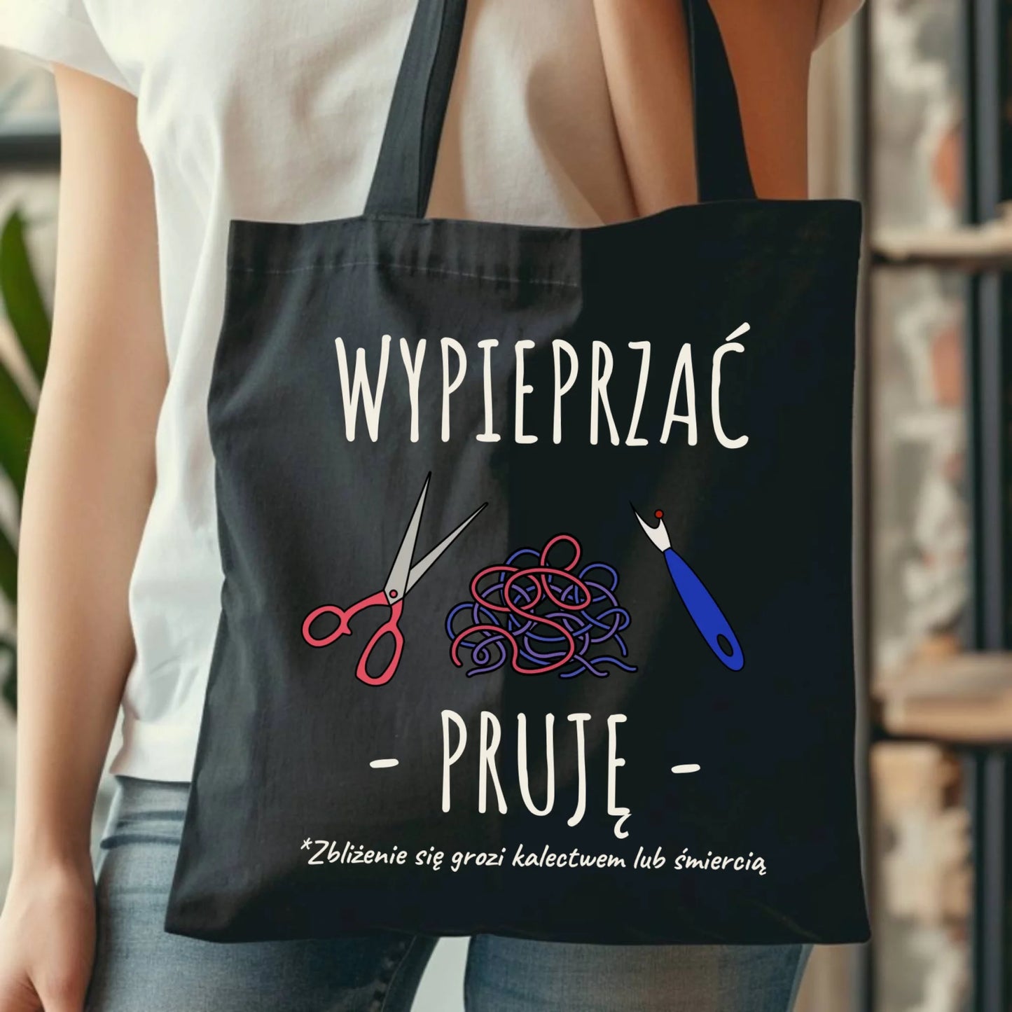 Torba szyciowa dla krawcowej - Wypieprzać, pruję HS08 - StoryCups.pl