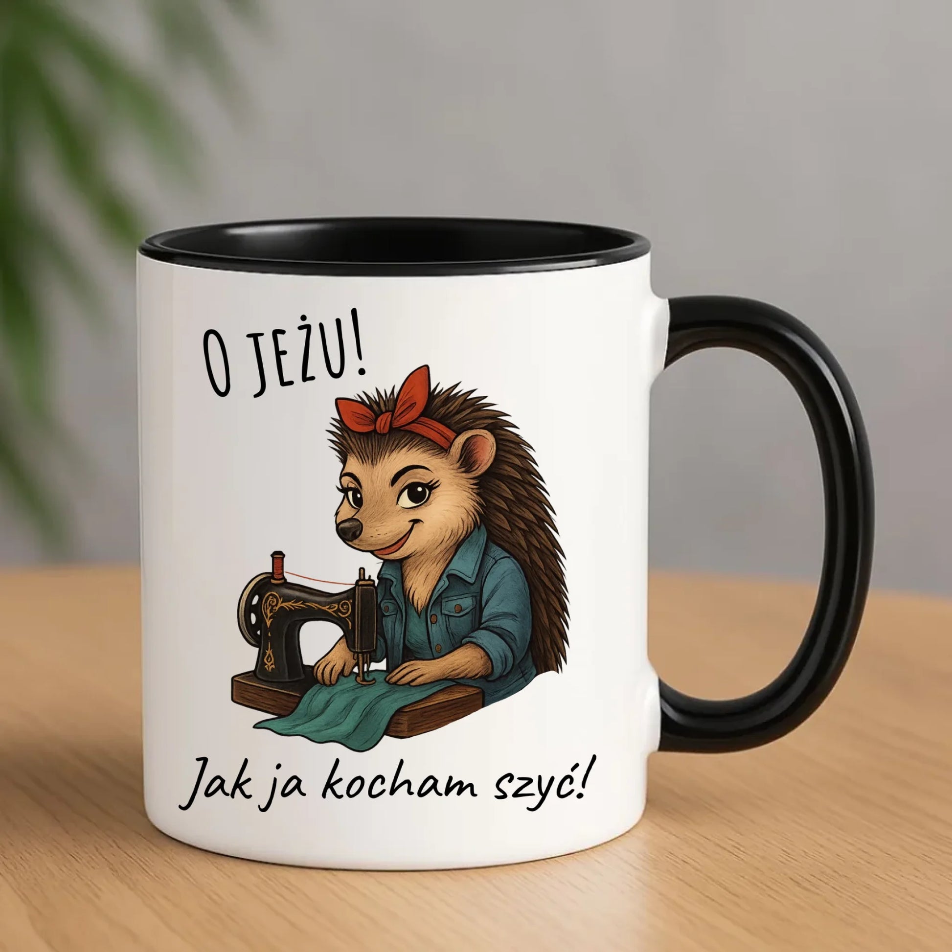 Kubek szyciowy dla krawcowej – O JEŻU! Jak ja kocham szyć! HS09 - StoryCups.pl