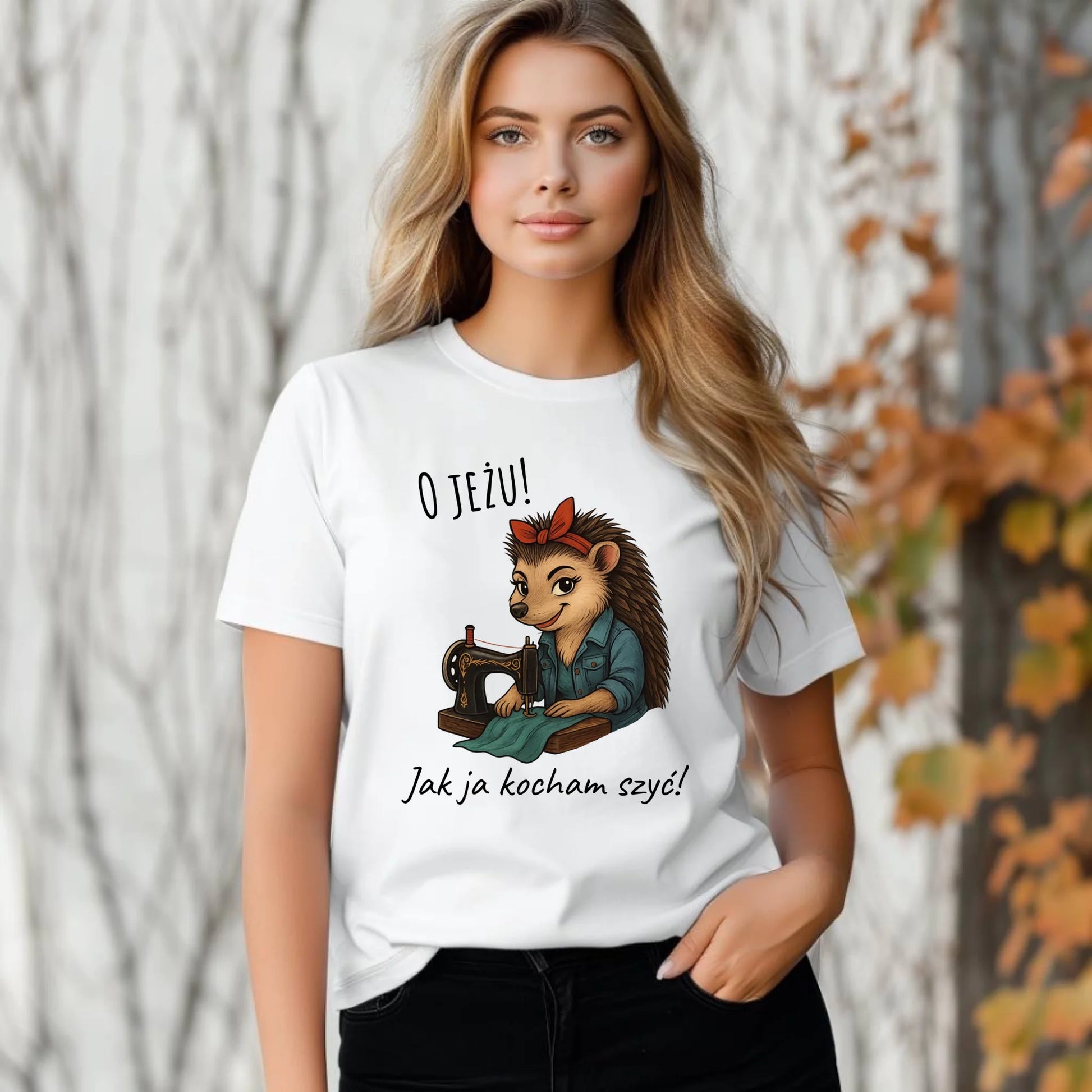 Koszulka damska szyciowa dla krawcowej - O JEŻU! Jak ja kocham szyć! HS09 - StoryCups.pl