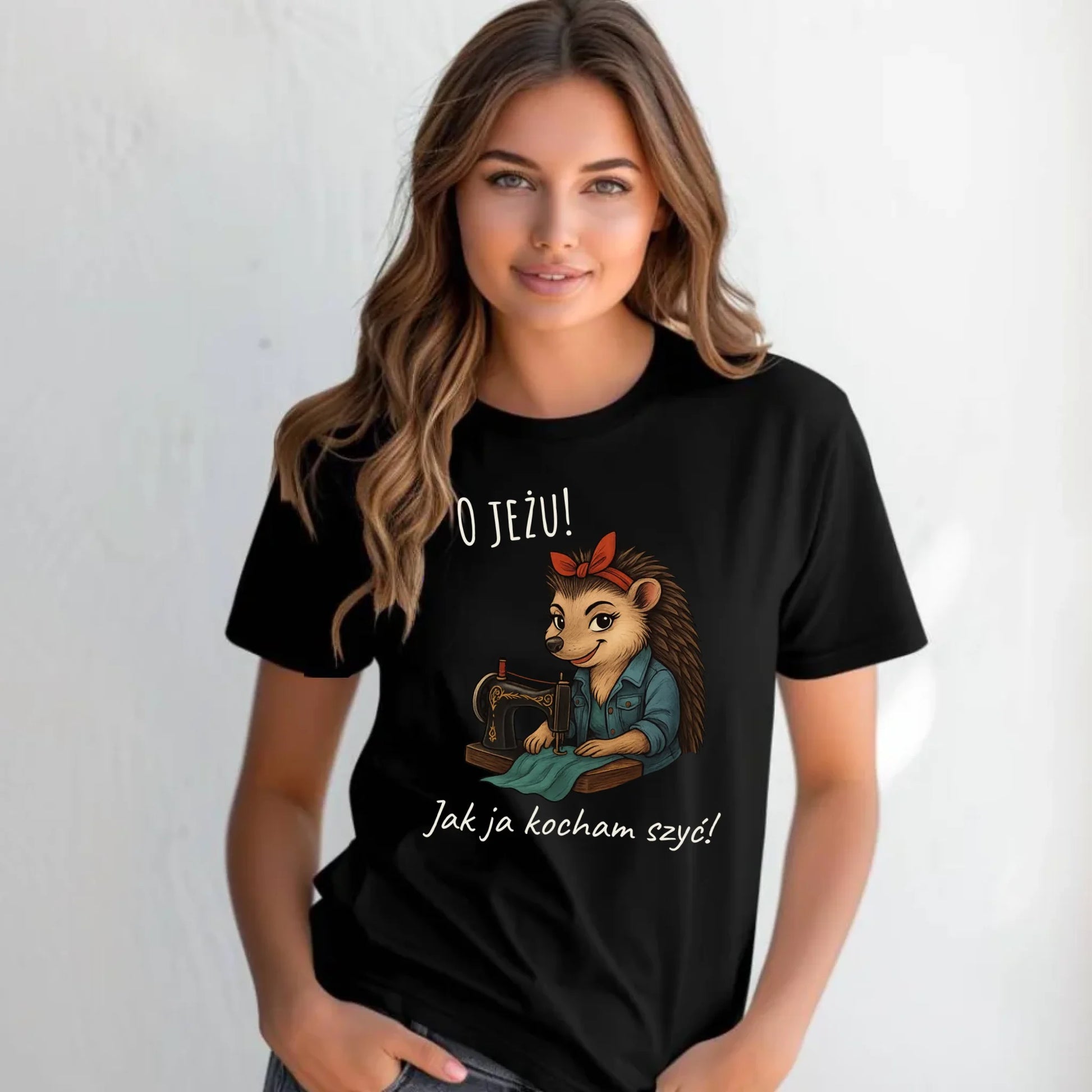 Koszulka damska szyciowa dla krawcowej - O JEŻU! Jak ja kocham szyć! HS09 - StoryCups.pl