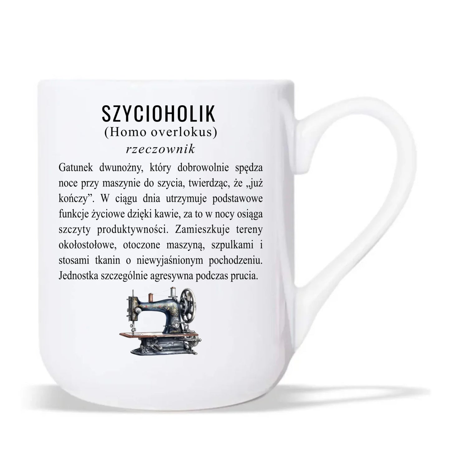 Kubek elegant szyciowy dla krawcowej - Szycioholik definicja HS10 - StoryCups.pl