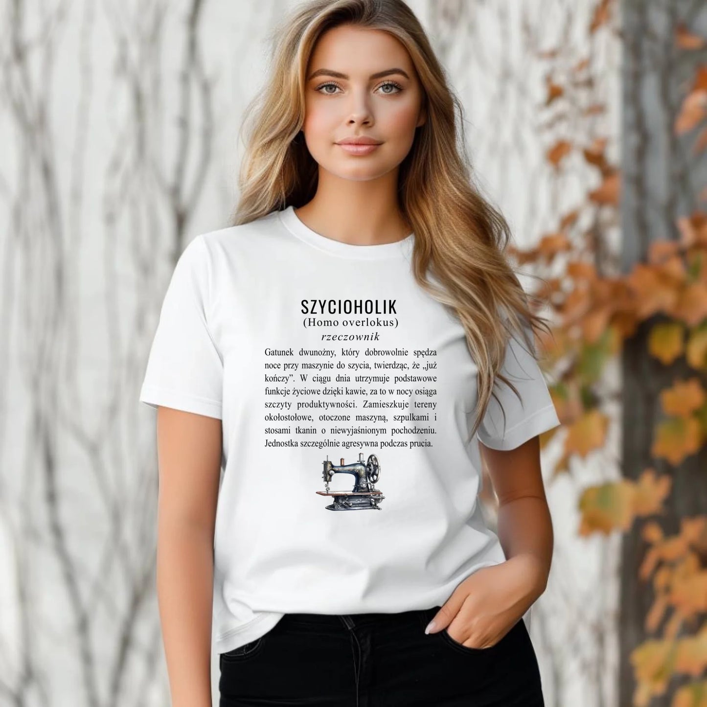 Koszulka damska szyciowa dla krawcowej - Szycioholik definicja HS10 - StoryCups.pl