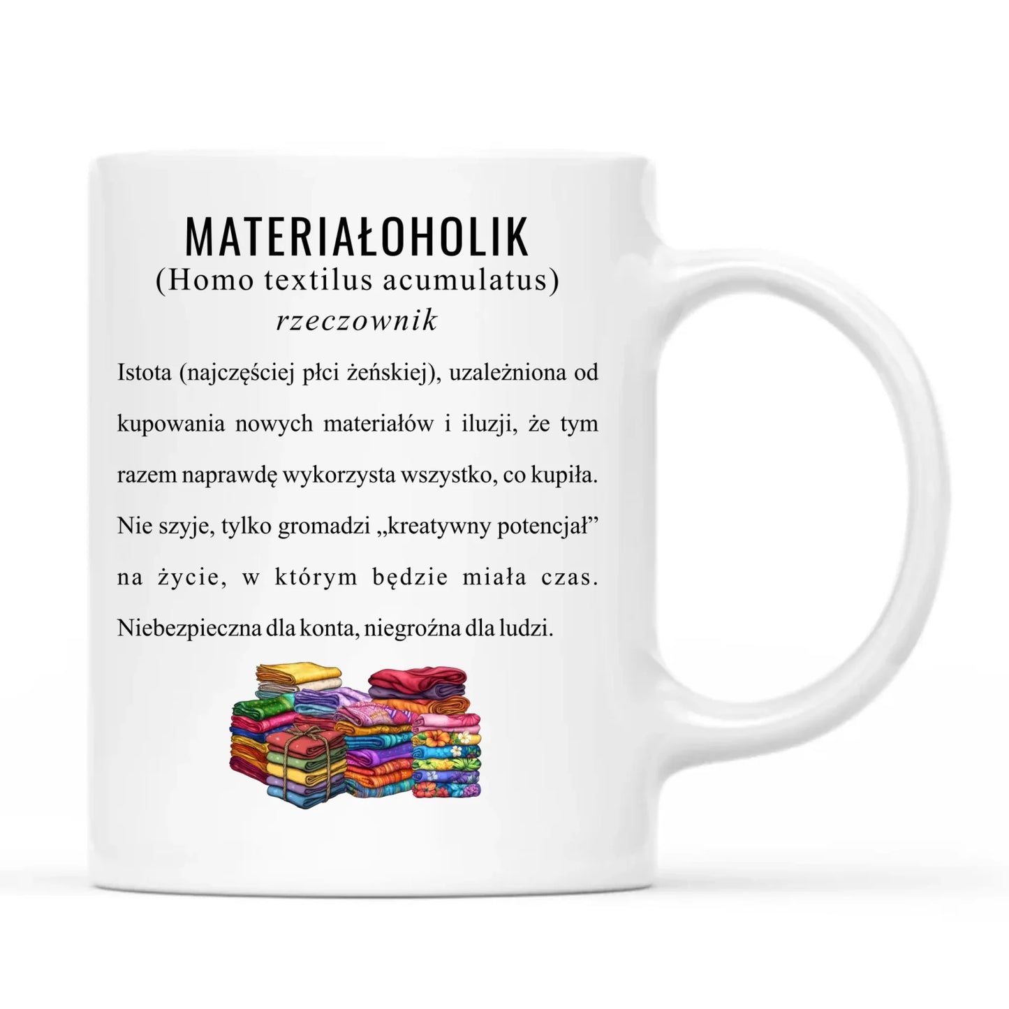 Kubek szyciowy dla krawcowej – Materiałoholik definicja HS11 - StoryCups.pl