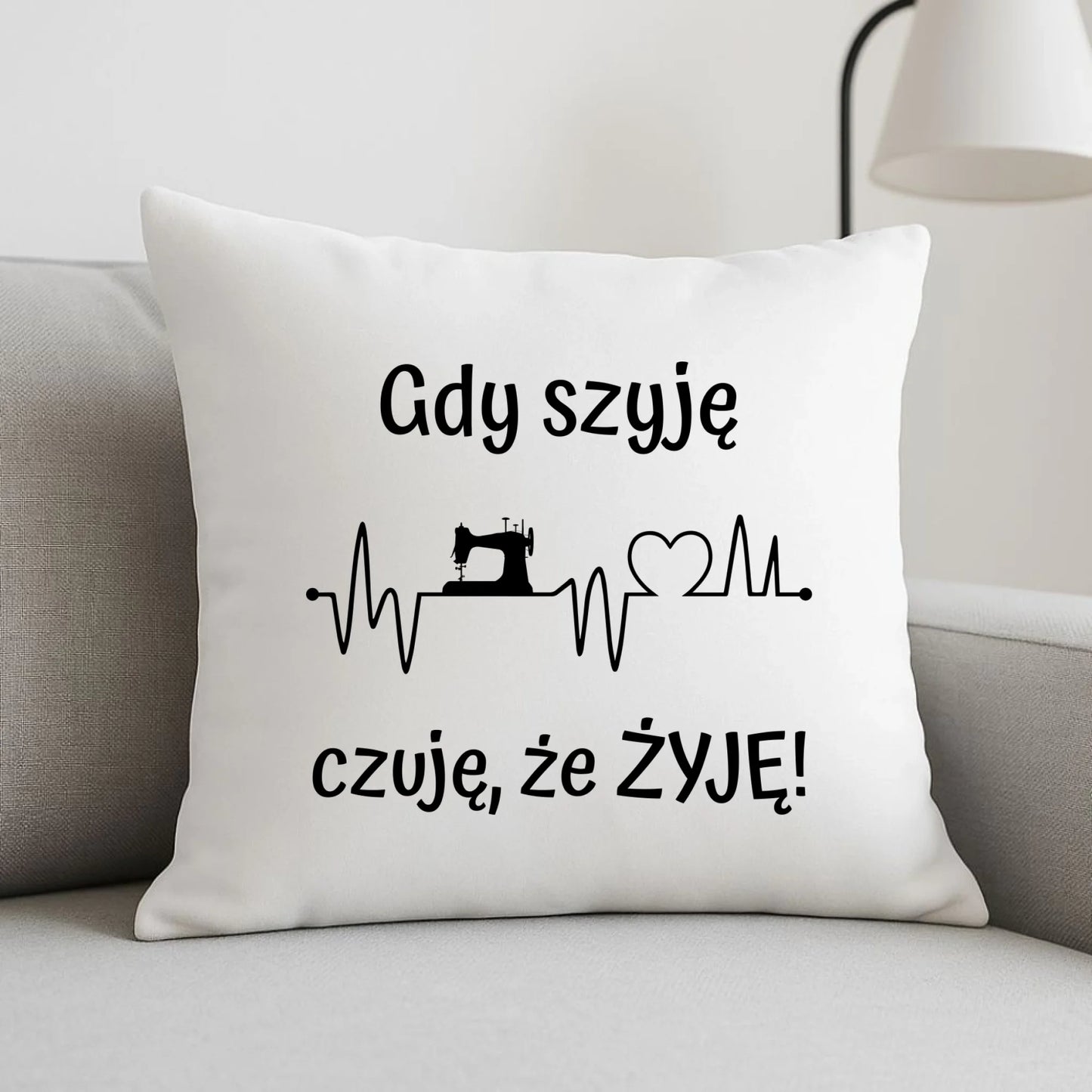 Poduszka szyciowa dla krawcowej - Gdy szyję czuję, że żyję HS12 - StoryCups.pl