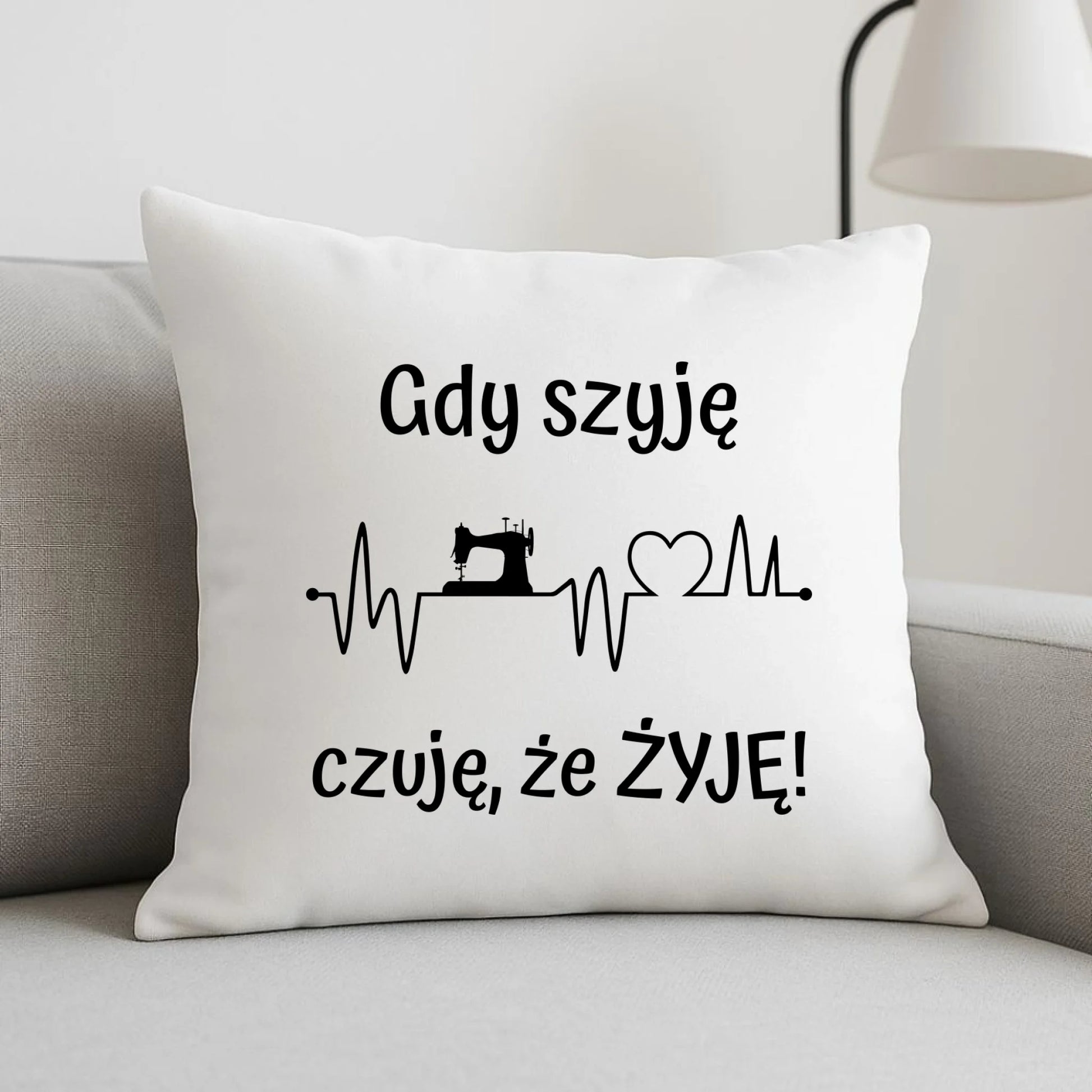 Poduszka szyciowa dla krawcowej - Gdy szyję czuję, że żyję HS12 - StoryCups.pl