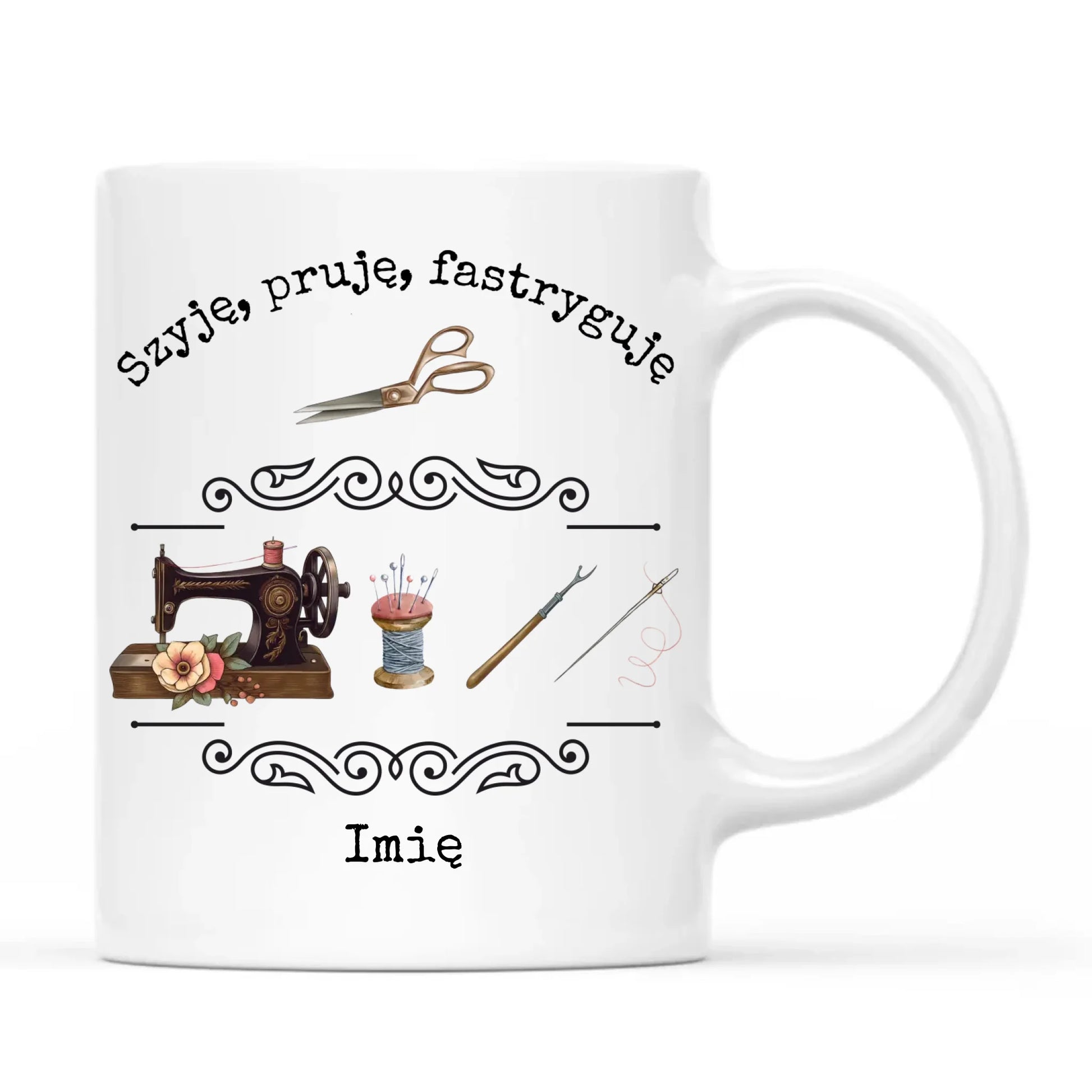 Kubek szyciowy dla krawcowej – Szyję, pruję, fastryguję HS13 - StoryCups.pl