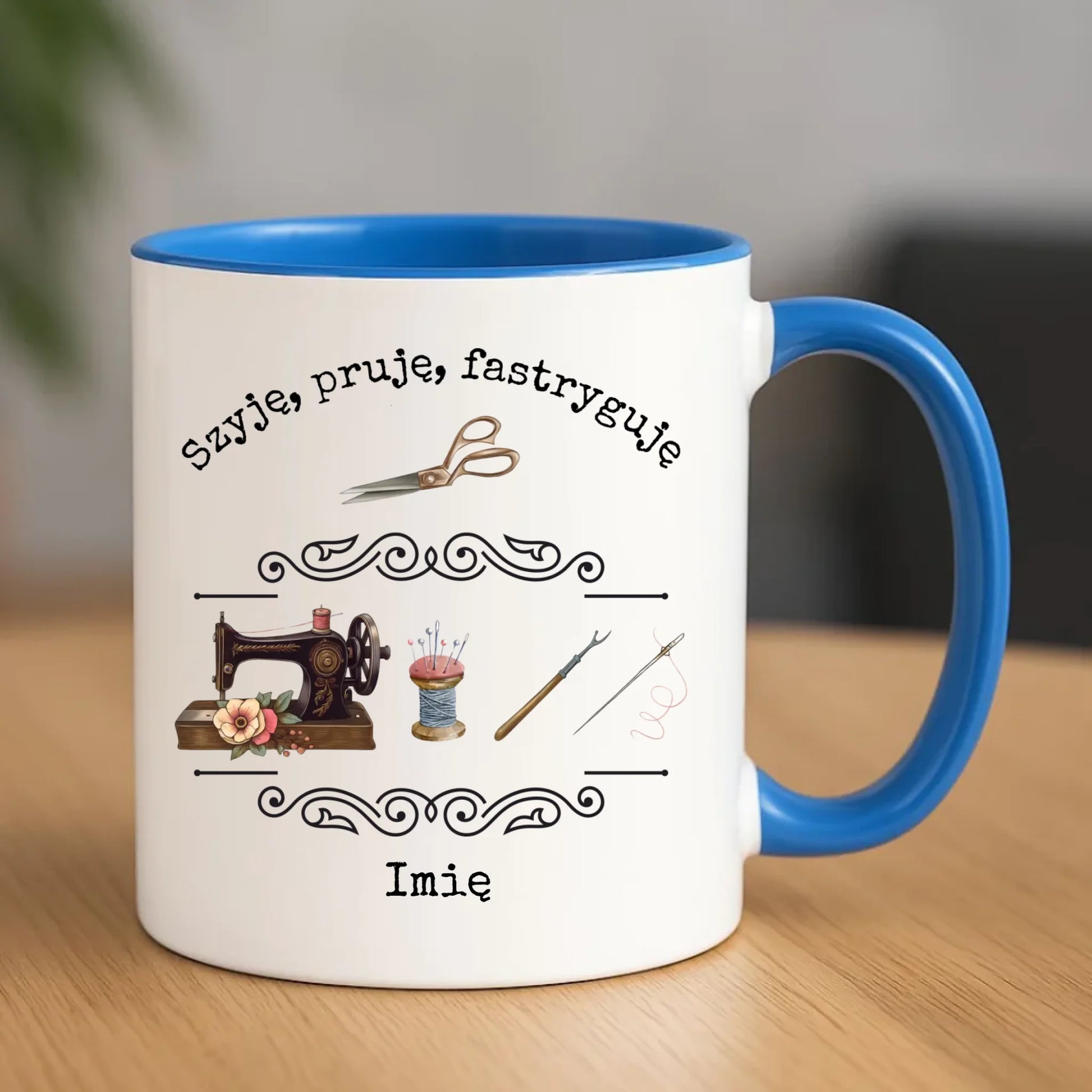 Kubek szyciowy dla krawcowej – Szyję, pruję, fastryguję HS13 - StoryCups.pl