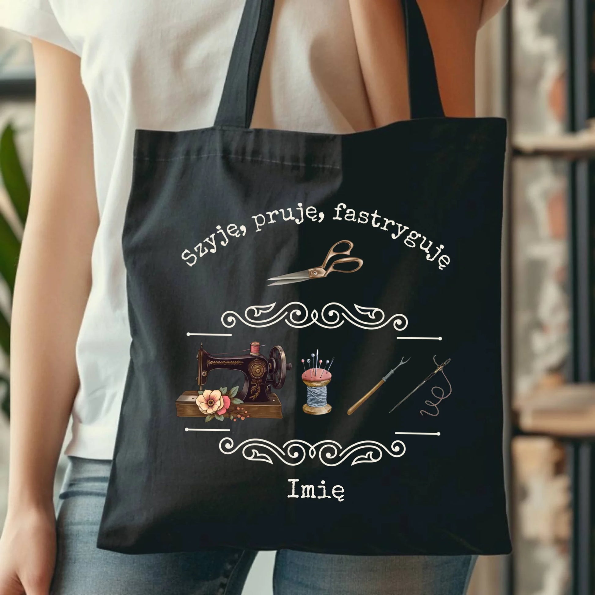 Torba szyciowa dla krawcowej - Szyję, pruję, fastryguję HS13 - StoryCups.pl