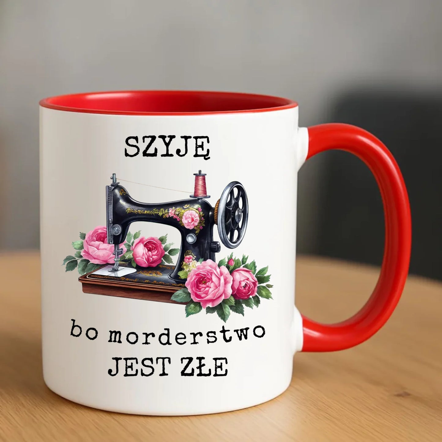 Kubek szyciowy dla krawcowej – Szyję, bo morderstwo jest złe HS14 - StoryCups.pl