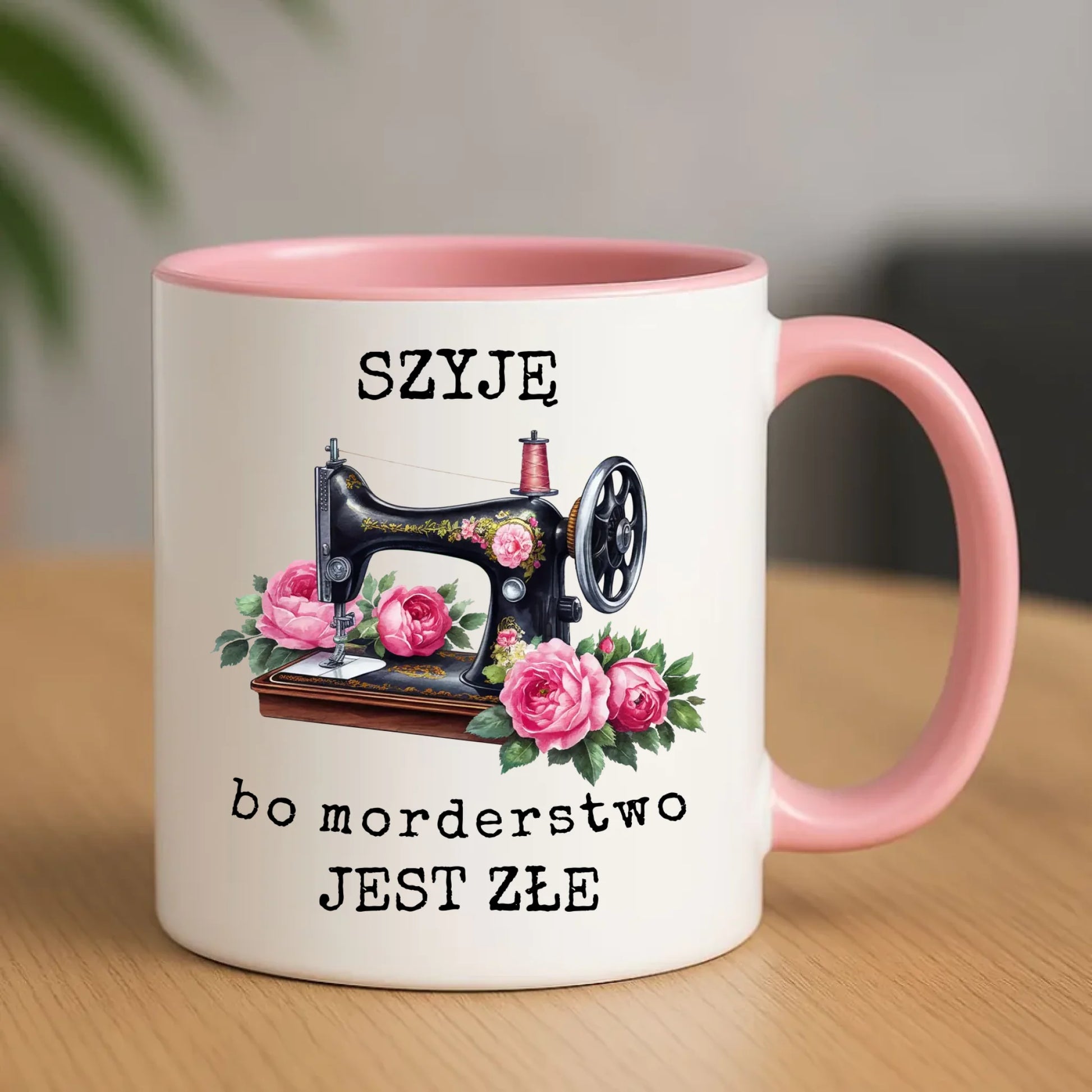 Kubek szyciowy dla krawcowej – Szyję, bo morderstwo jest złe HS14 - StoryCups.pl