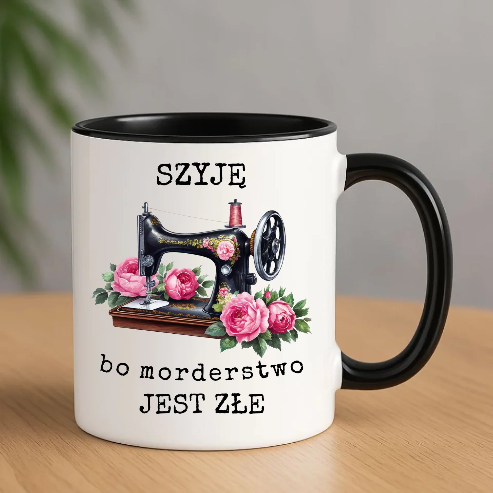 Kubek szyciowy dla krawcowej – Szyję, bo morderstwo jest złe HS14 - StoryCups.pl