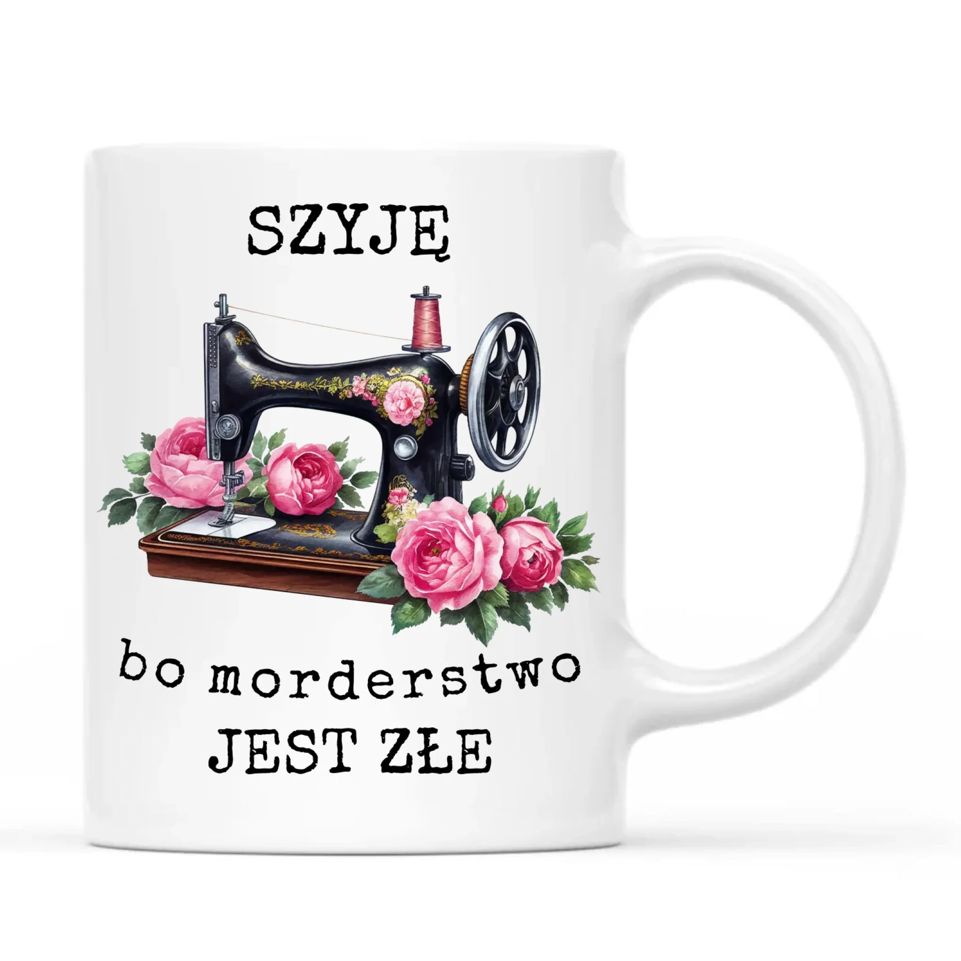 Kubek szyciowy dla krawcowej – Szyję, bo morderstwo jest złe HS14 - StoryCups.pl