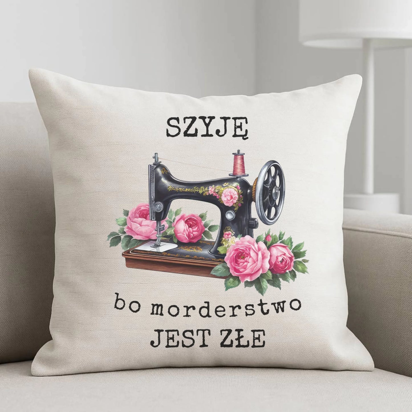 Poduszka szyciowa dla krawcowej - Szyję, bo morderstwo jest złe HS14 - StoryCups.pl