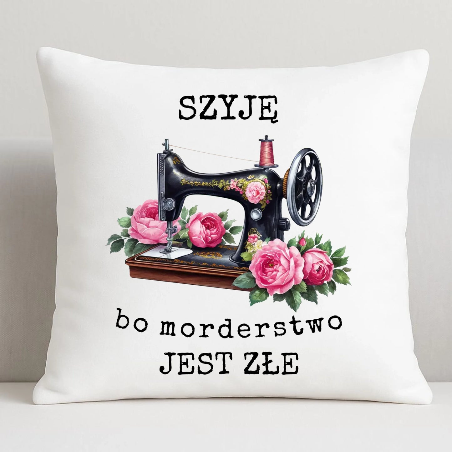 Poduszka szyciowa dla krawcowej - Szyję, bo morderstwo jest złe HS14 - StoryCups.pl