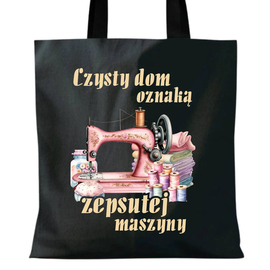 Torba szyciowa dla krawcowej - Czysty dom oznaką zepsutej maszyny HS15 - StoryCups.pl