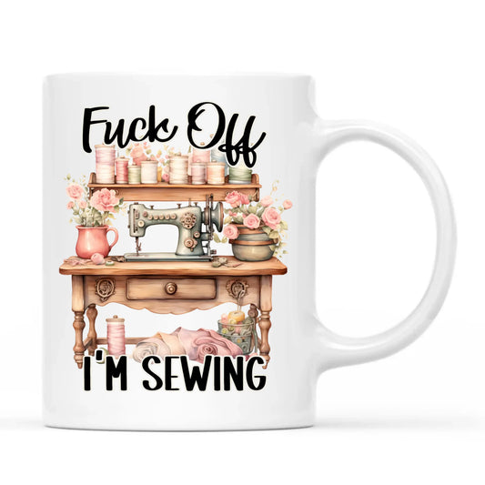 Kubek szyciowy dla krawcowej – Fck off im sewing HS16 - StoryCups.pl