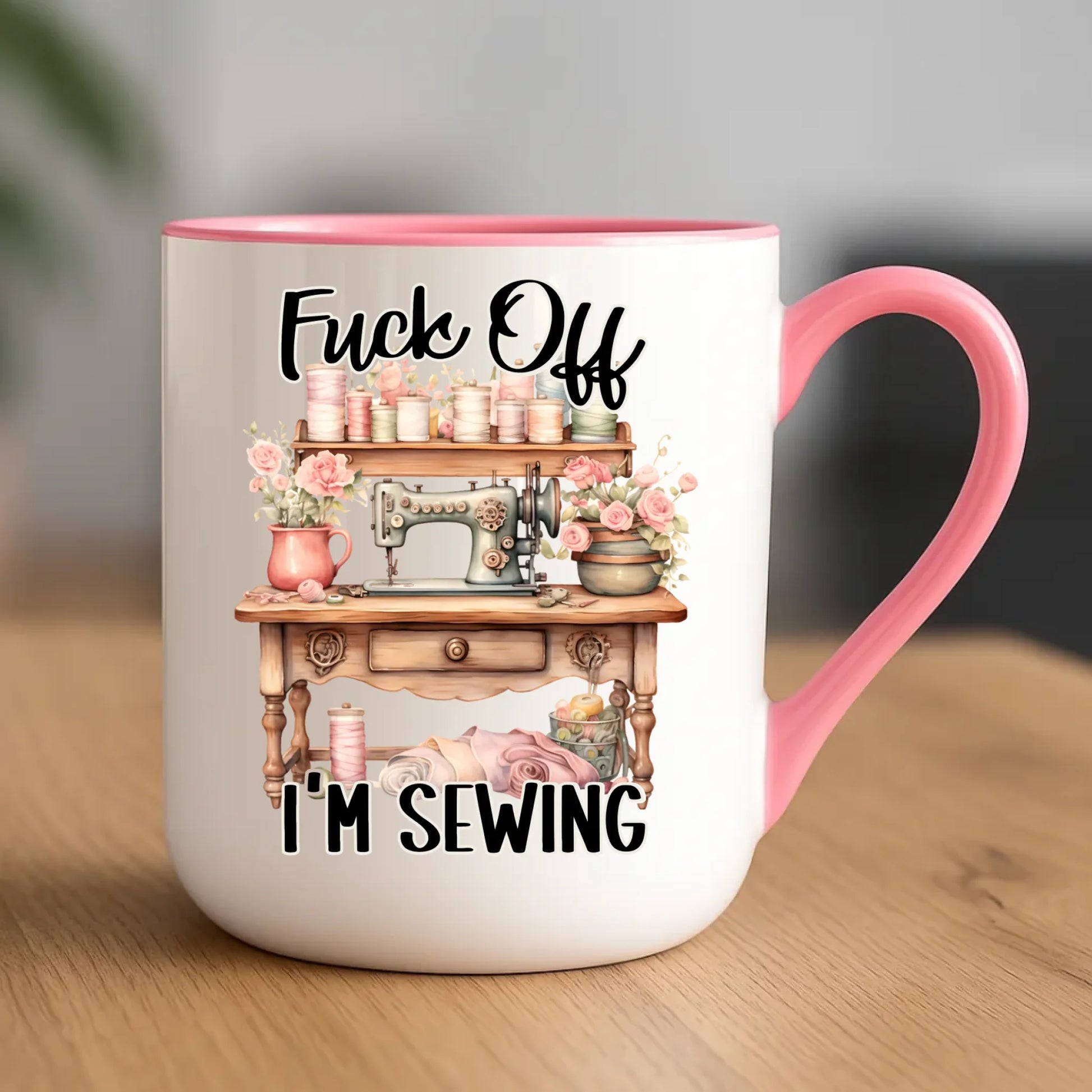 Kubek elegant szyciowy dla krawcowej - Fck off im sewing HS16 - StoryCups.pl