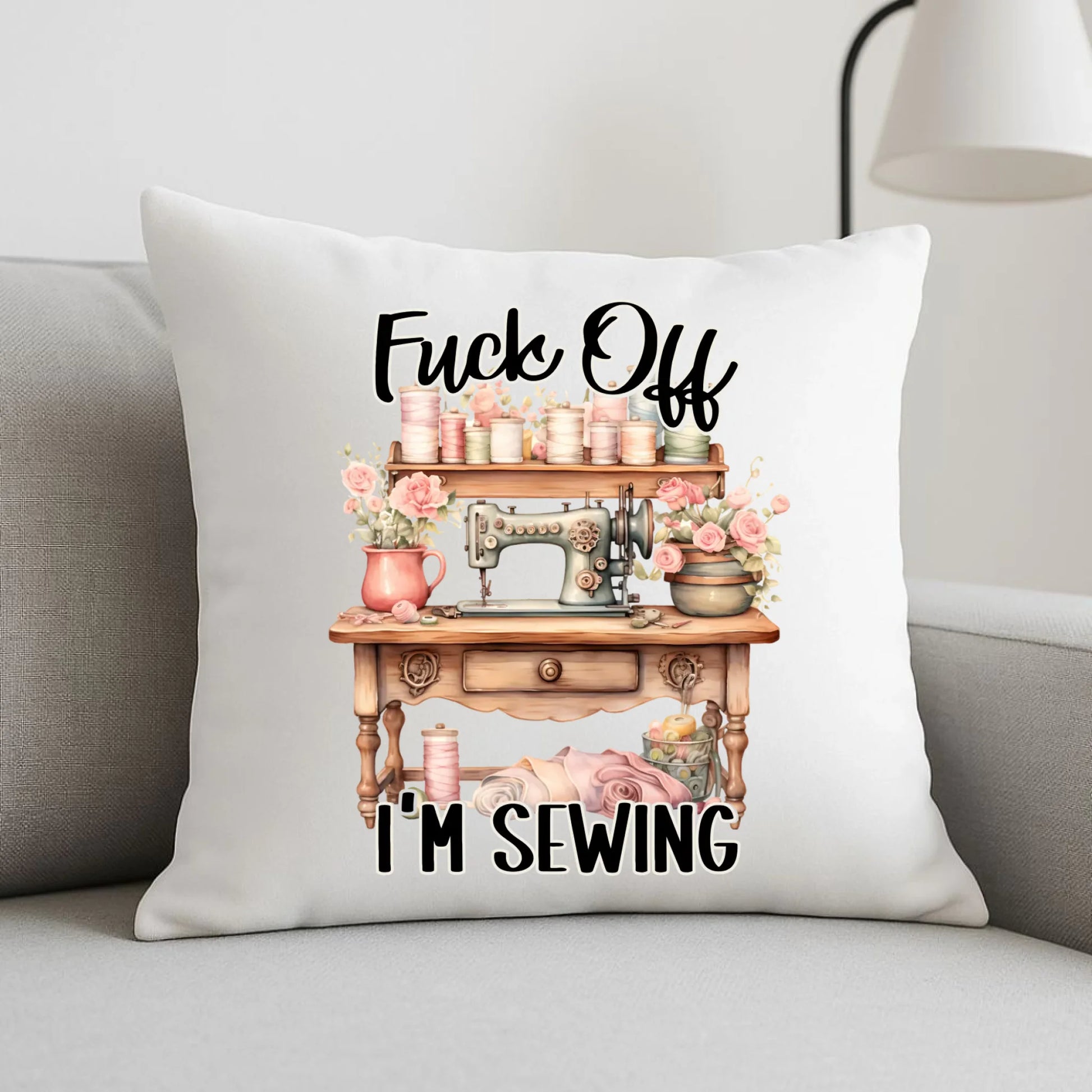 Poduszka szyciowa dla krawcowej - Fck off im sewing HS16 - StoryCups.pl