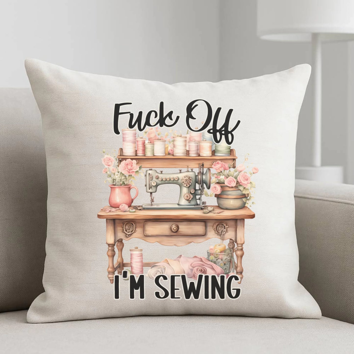 Poduszka szyciowa dla krawcowej - Fck off im sewing HS16 - StoryCups.pl