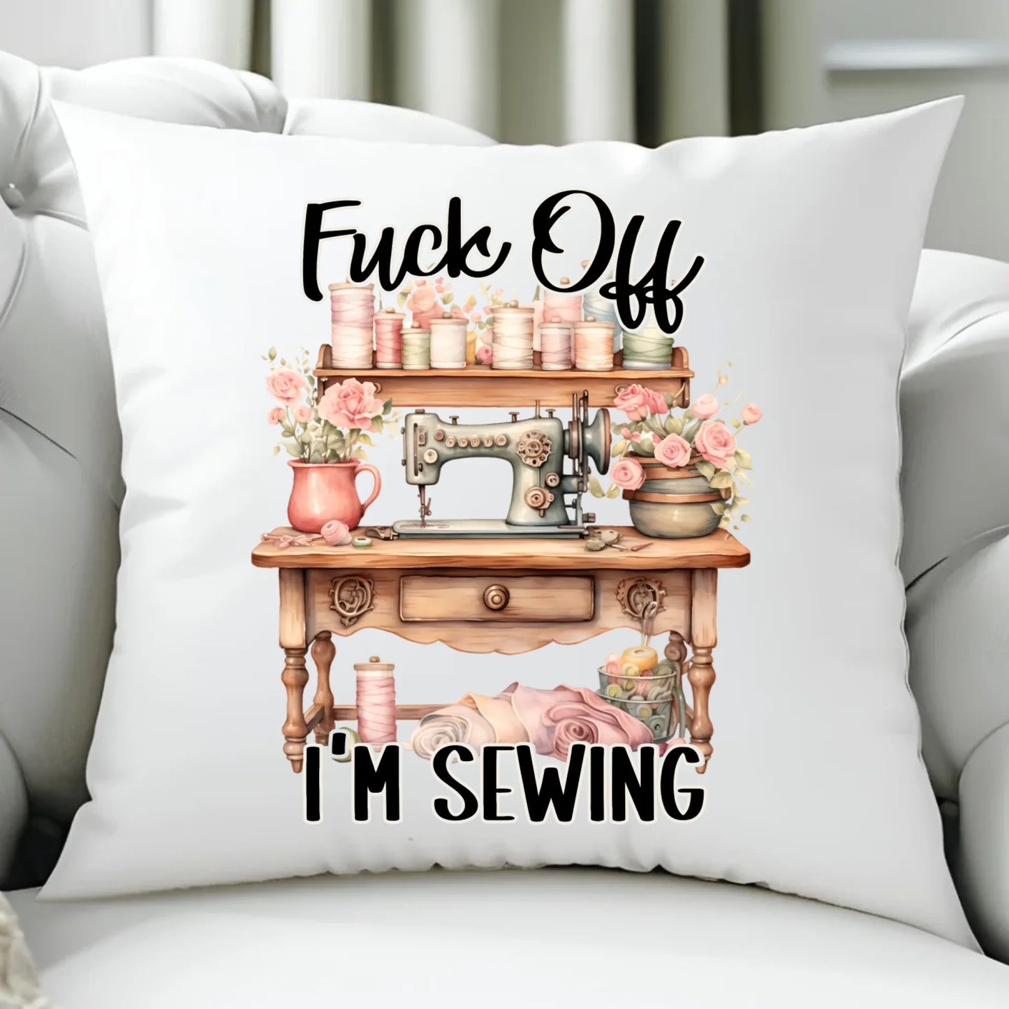 Poduszka szyciowa dla krawcowej - Fck off im sewing HS16 - StoryCups.pl