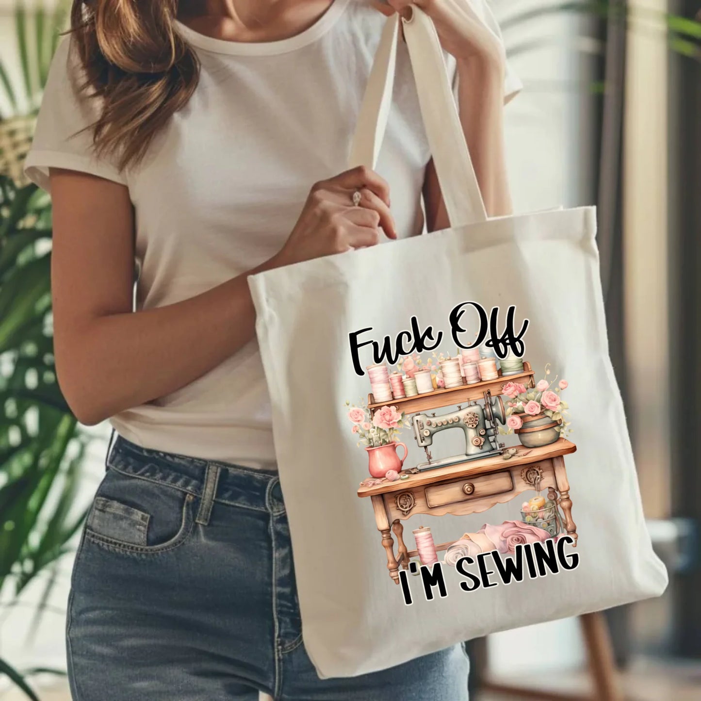 Torba szyciowa dla krawcowej - Fck off im sewing HS16 - StoryCups.pl