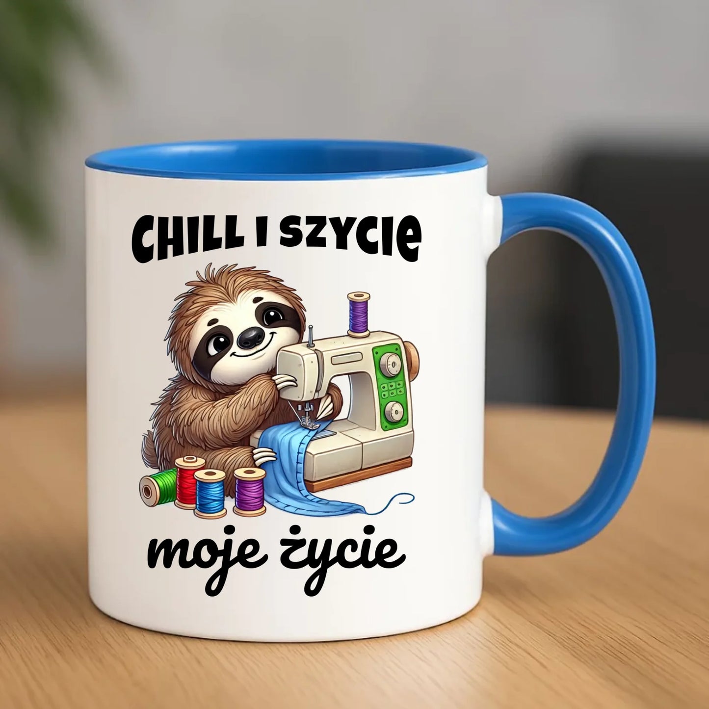 Kubek szyciowy dla krawcowej – Chill i szycie moje życie HS17 - StoryCups.pl
