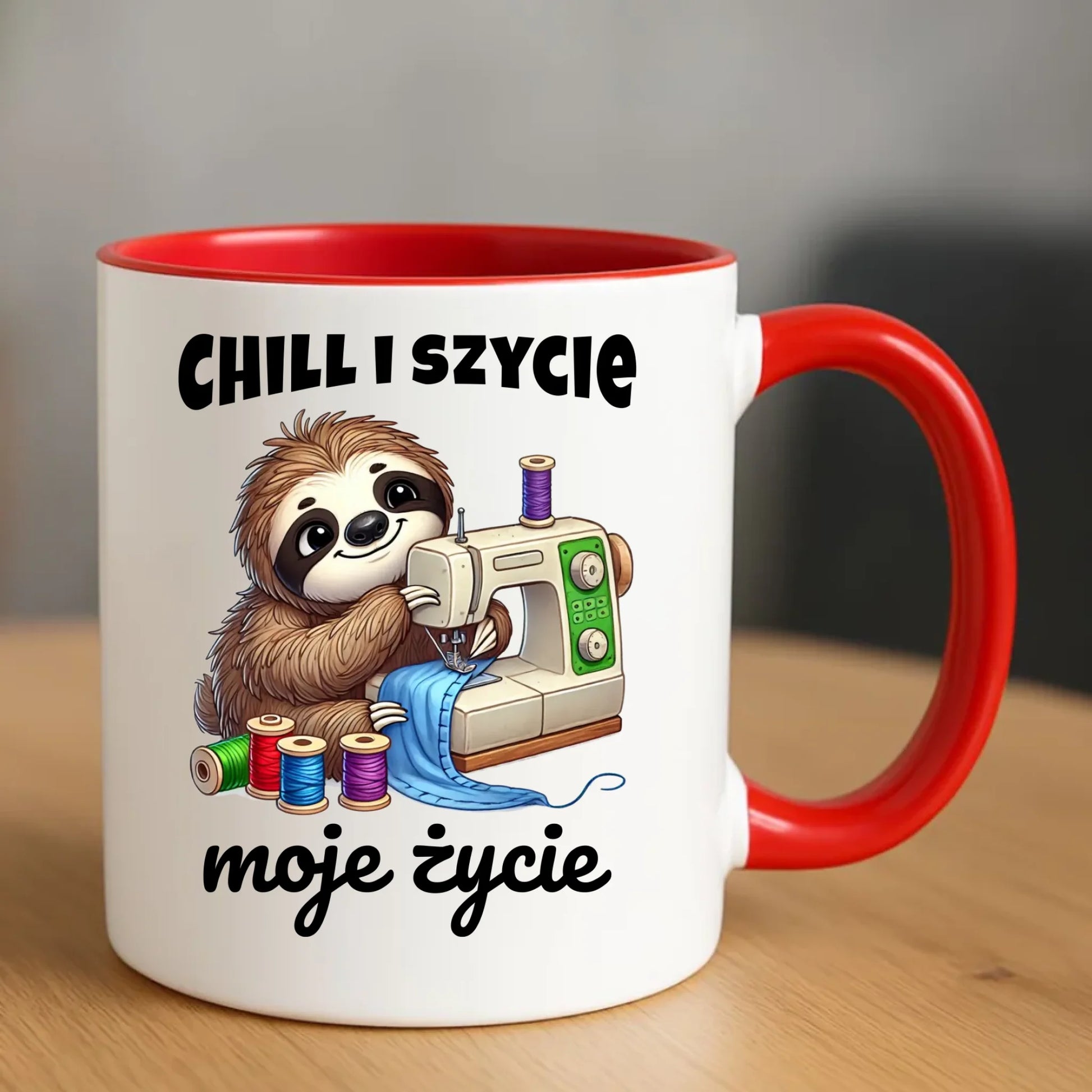 Kubek szyciowy dla krawcowej – Chill i szycie moje życie HS17 - StoryCups.pl
