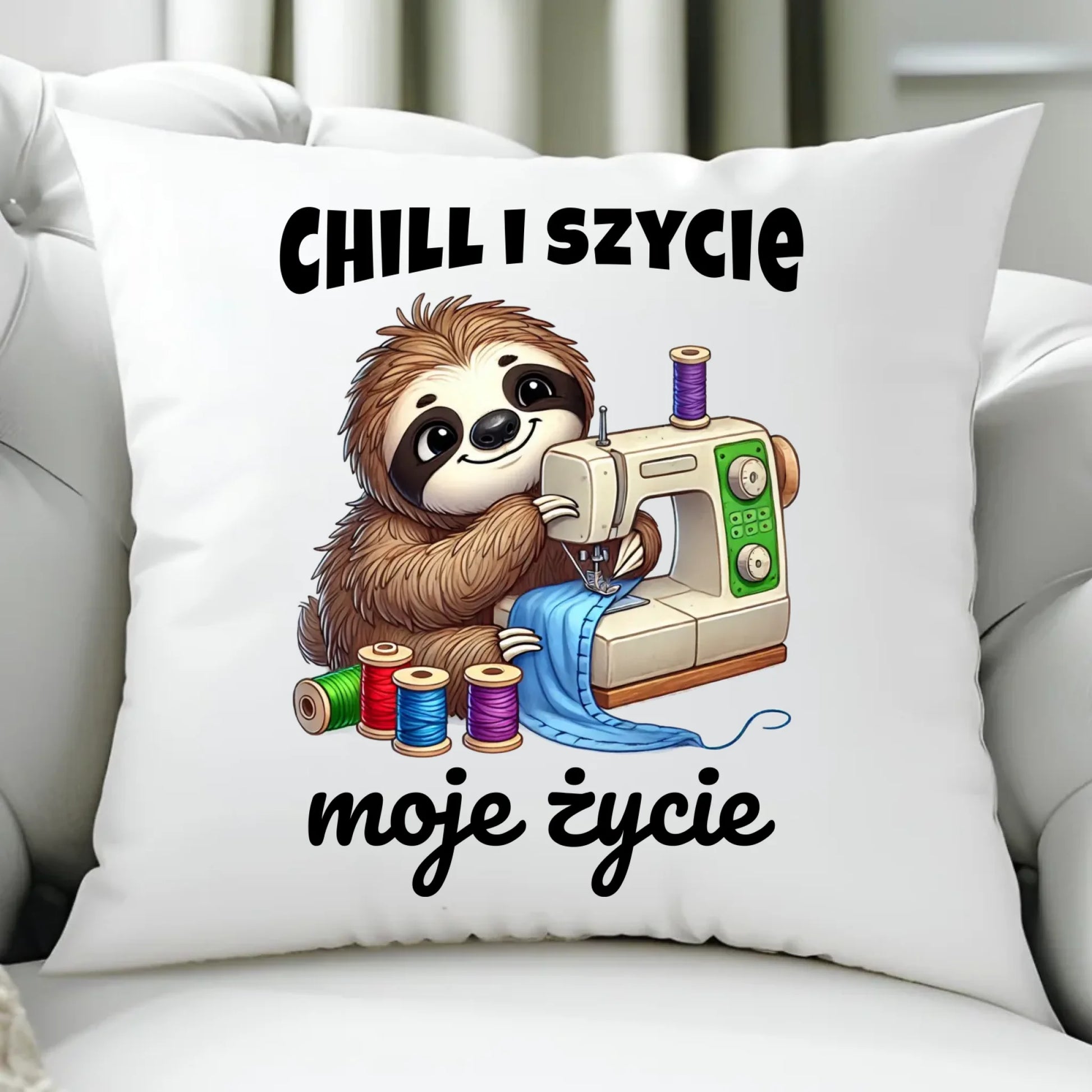 Poduszka szyciowa dla krawcowej - Chill i szycie moje życie HS17 - StoryCups.pl
