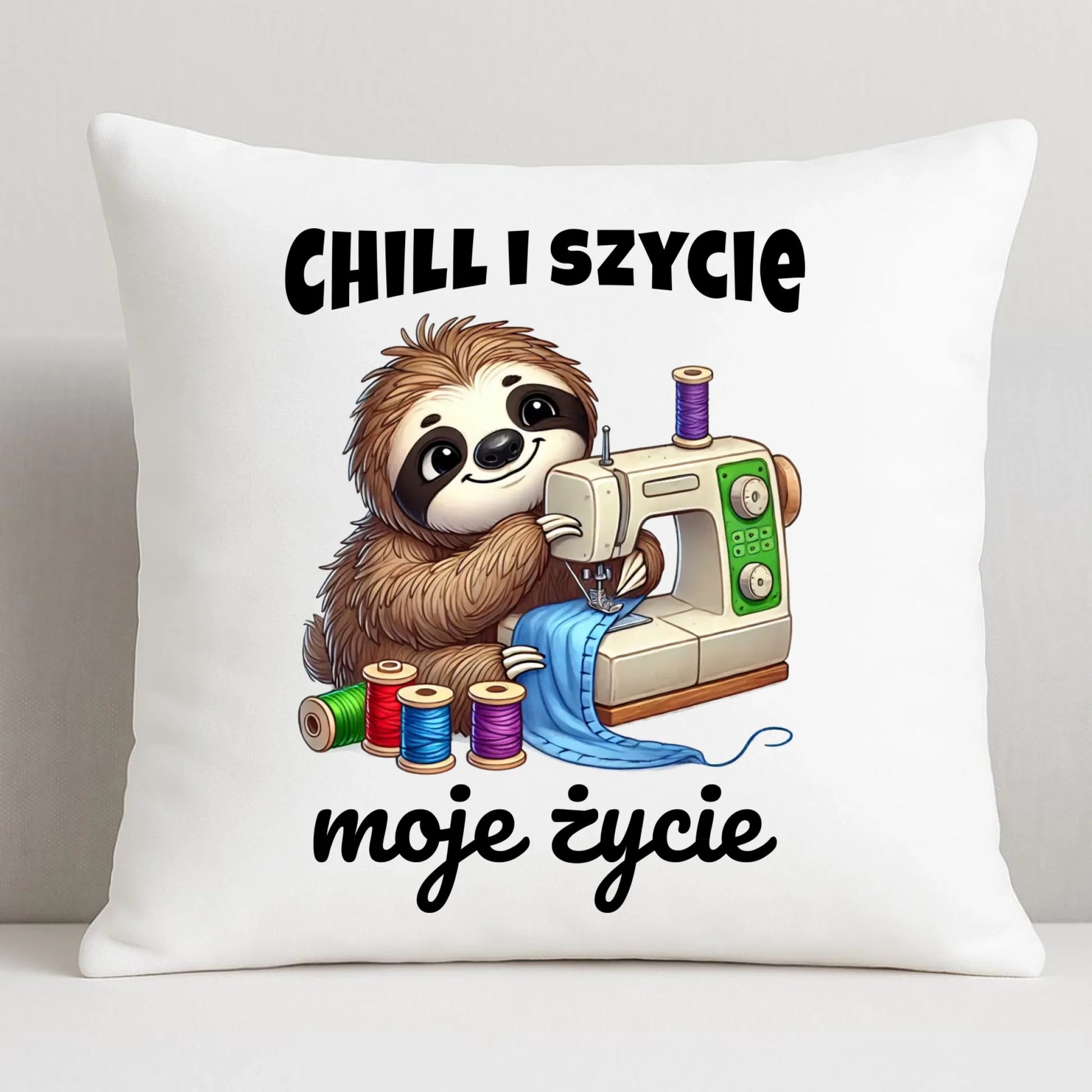 Poduszka szyciowa dla krawcowej - Chill i szycie moje życie HS17 - StoryCups.pl