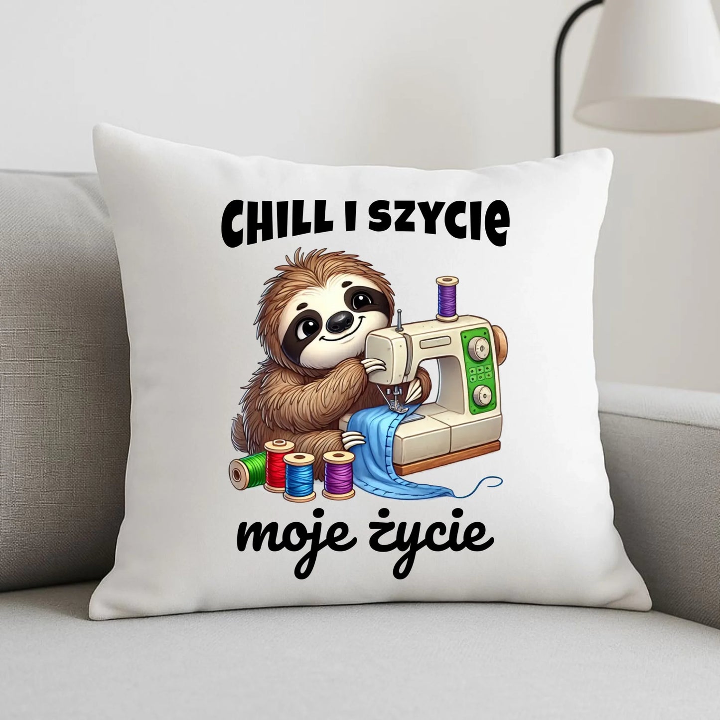 Poduszka szyciowa dla krawcowej - Chill i szycie moje życie HS17 - StoryCups.pl