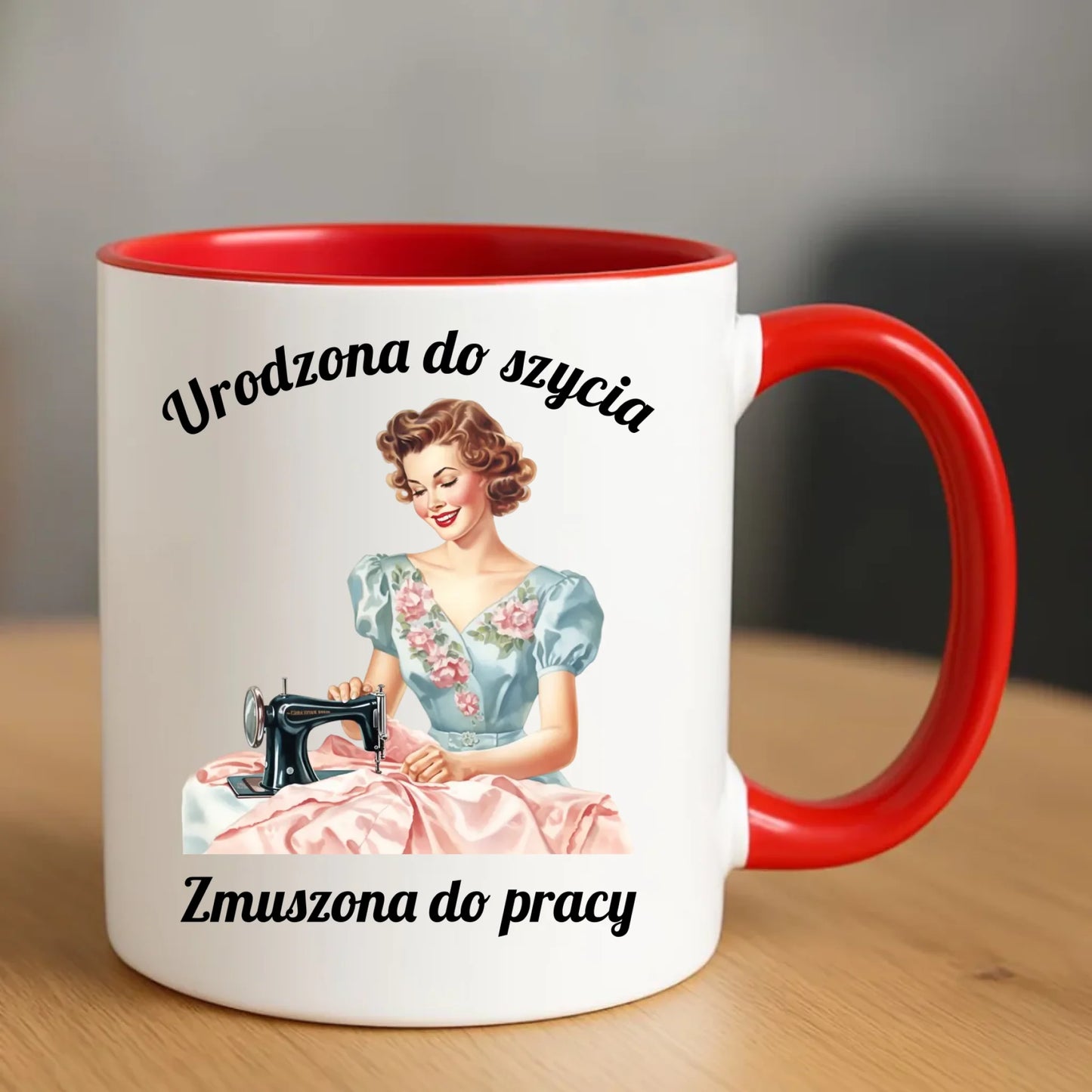 Kubek szyciowy dla krawcowej – Urodzona do szycia HS18 - StoryCups.pl