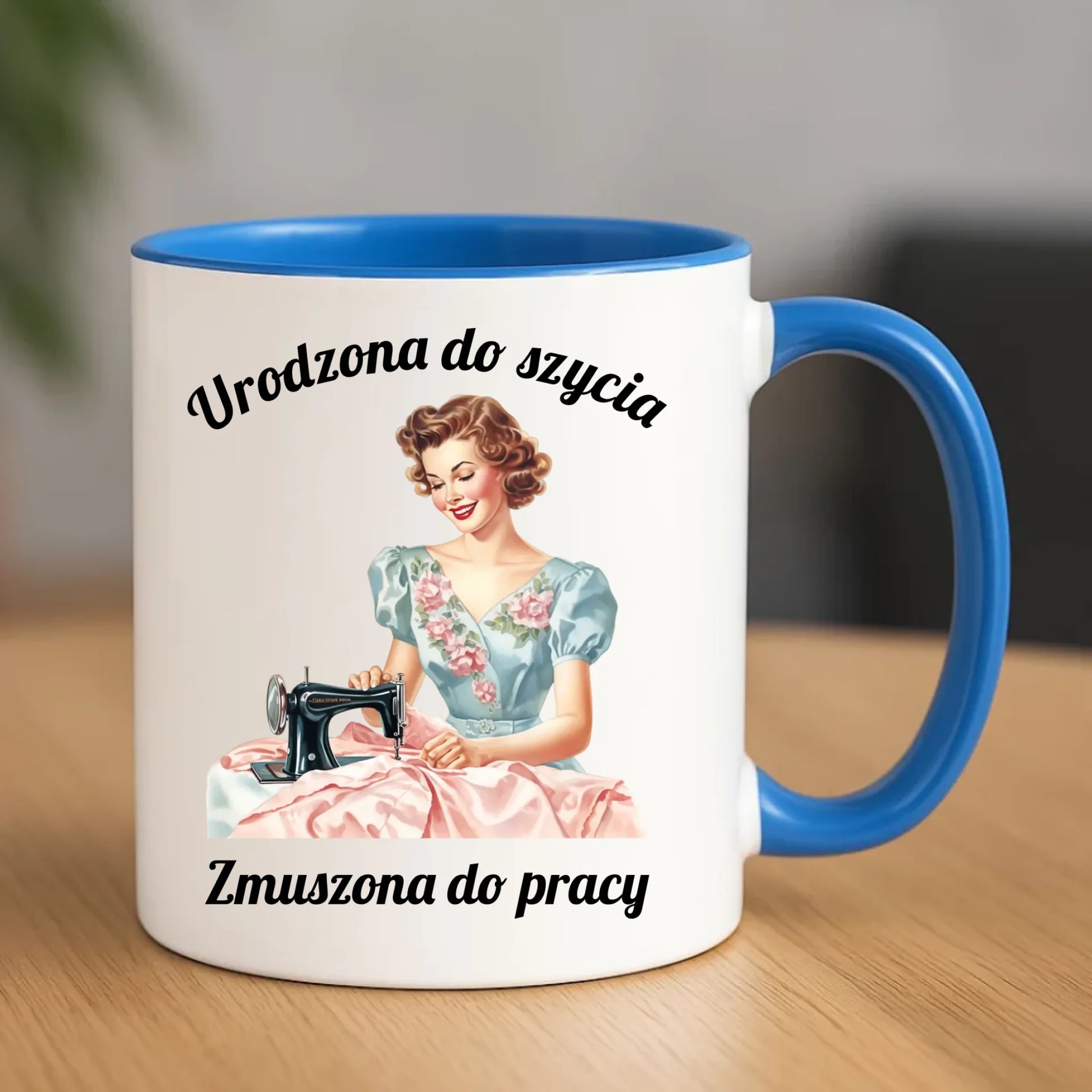 Kubek szyciowy dla krawcowej – Urodzona do szycia HS18 - StoryCups.pl