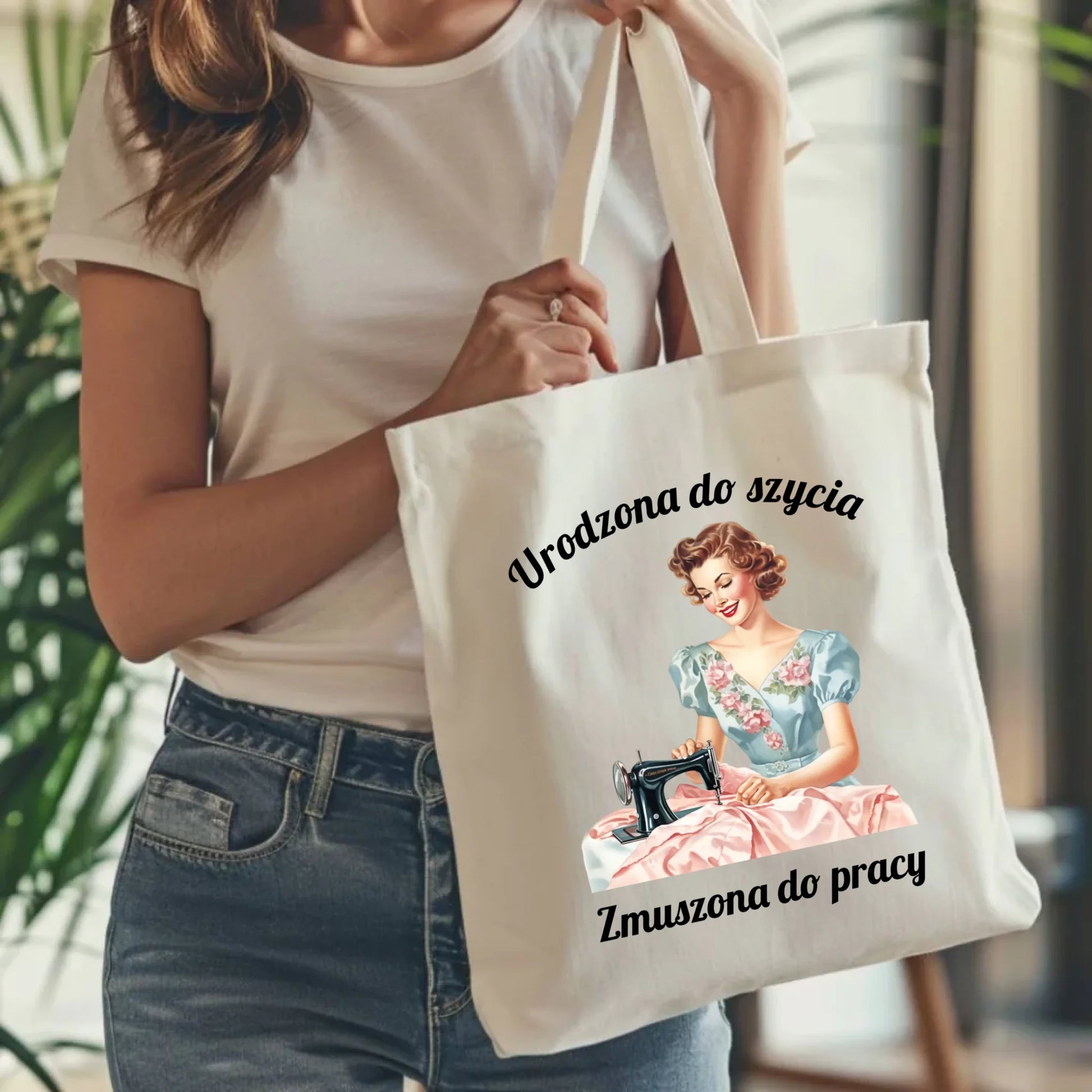 Torba szyciowa dla krawcowej - Urodzona do szycia HS18 - StoryCups.pl