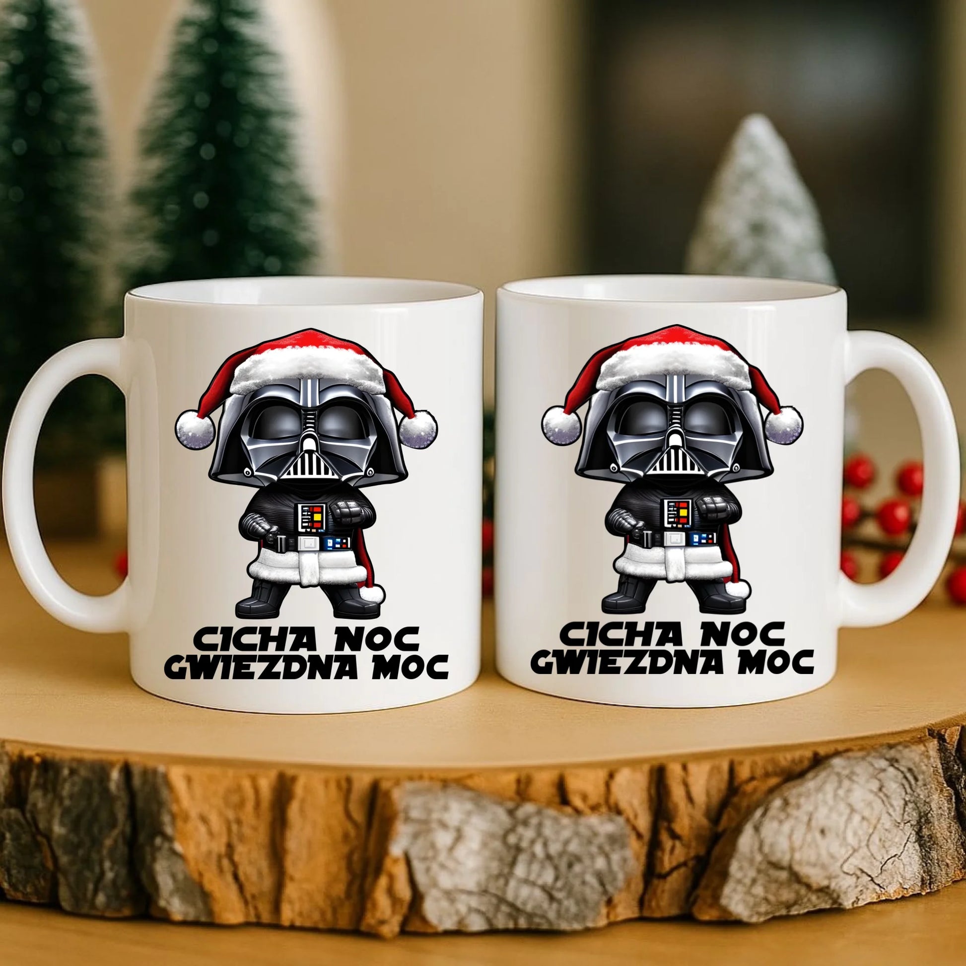 Kubek świąteczny dla fanów Gwiezdnych Wojen - Cicha noc, gwiezdna moc BN132 - StoryCups.pl