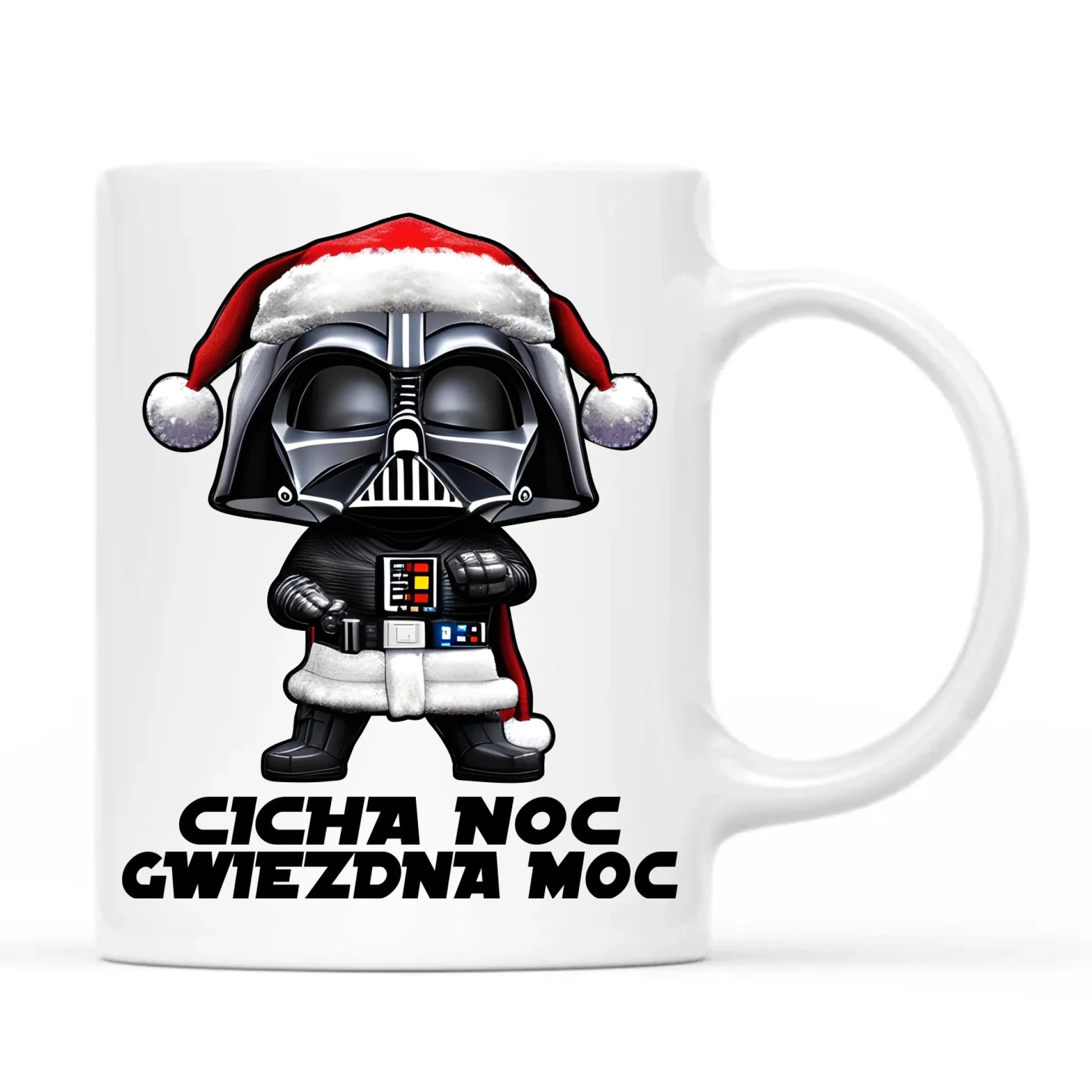 Kubek świąteczny dla fanów Gwiezdnych Wojen - Cicha noc, gwiezdna moc BN132 - StoryCups.pl