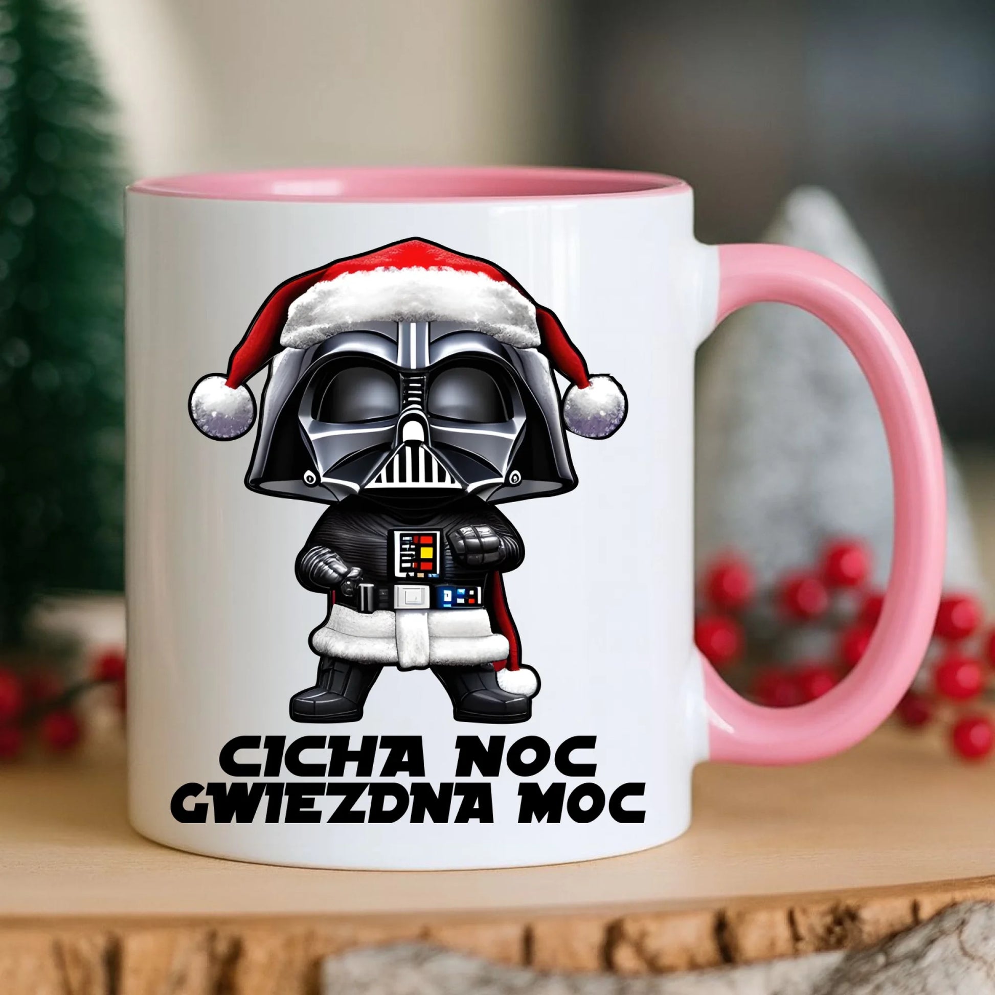 Kubek świąteczny dla fanów Gwiezdnych Wojen - Cicha noc, gwiezdna moc BN132 - StoryCups.pl