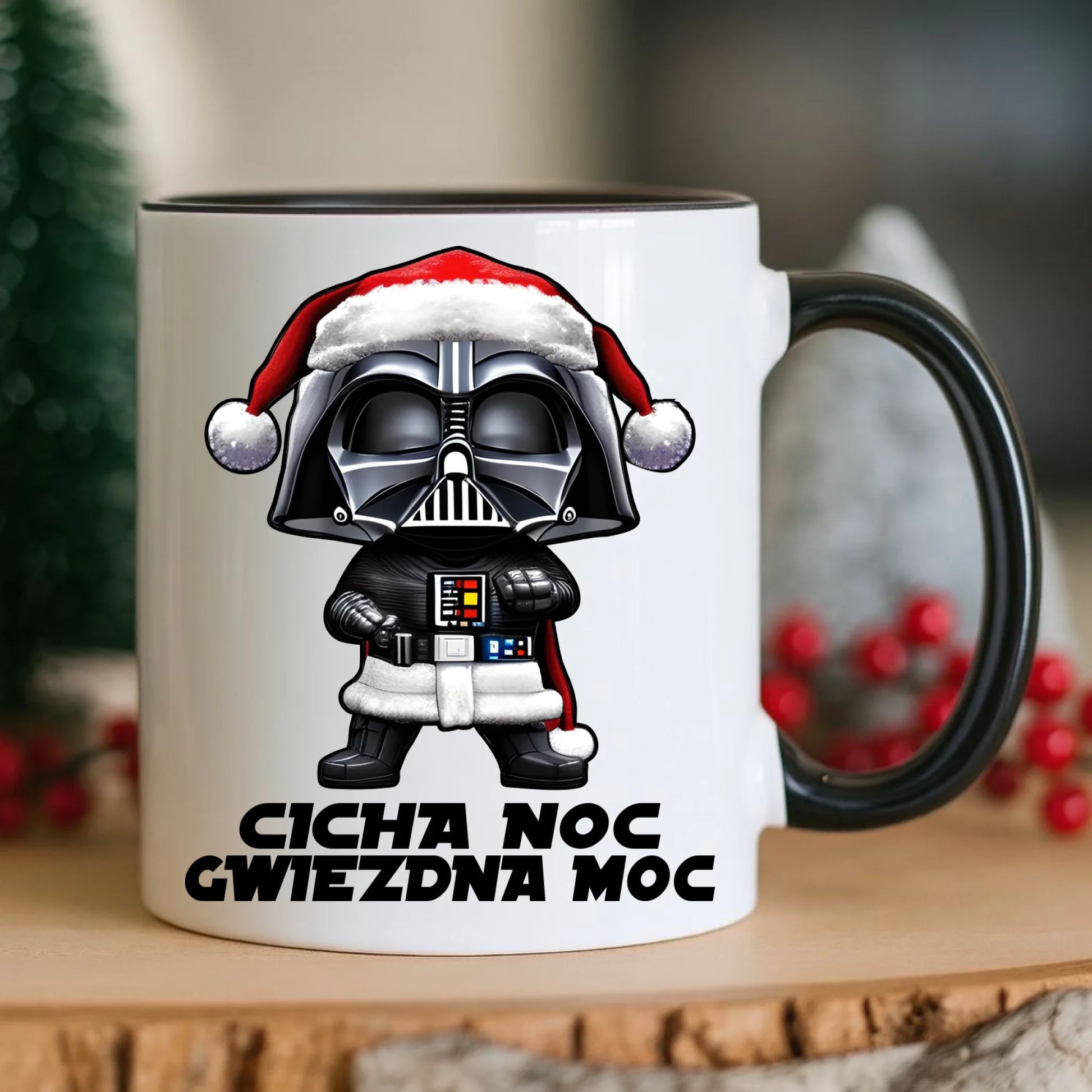 Kubek świąteczny dla fanów Gwiezdnych Wojen - Cicha noc, gwiezdna moc BN132 - StoryCups.pl