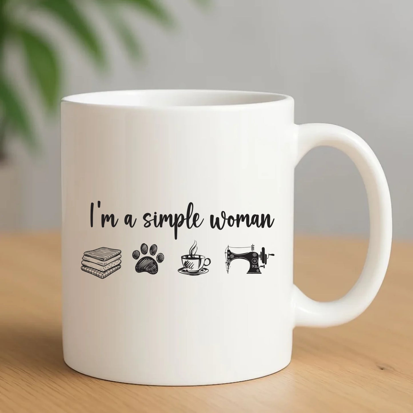 Kubek szyciowy dla krawcowej – I'm a simple woman HS20 - StoryCups.pl