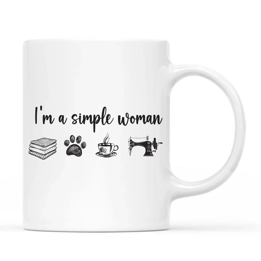 Kubek szyciowy dla krawcowej – I'm a simple woman HS20 - StoryCups.pl
