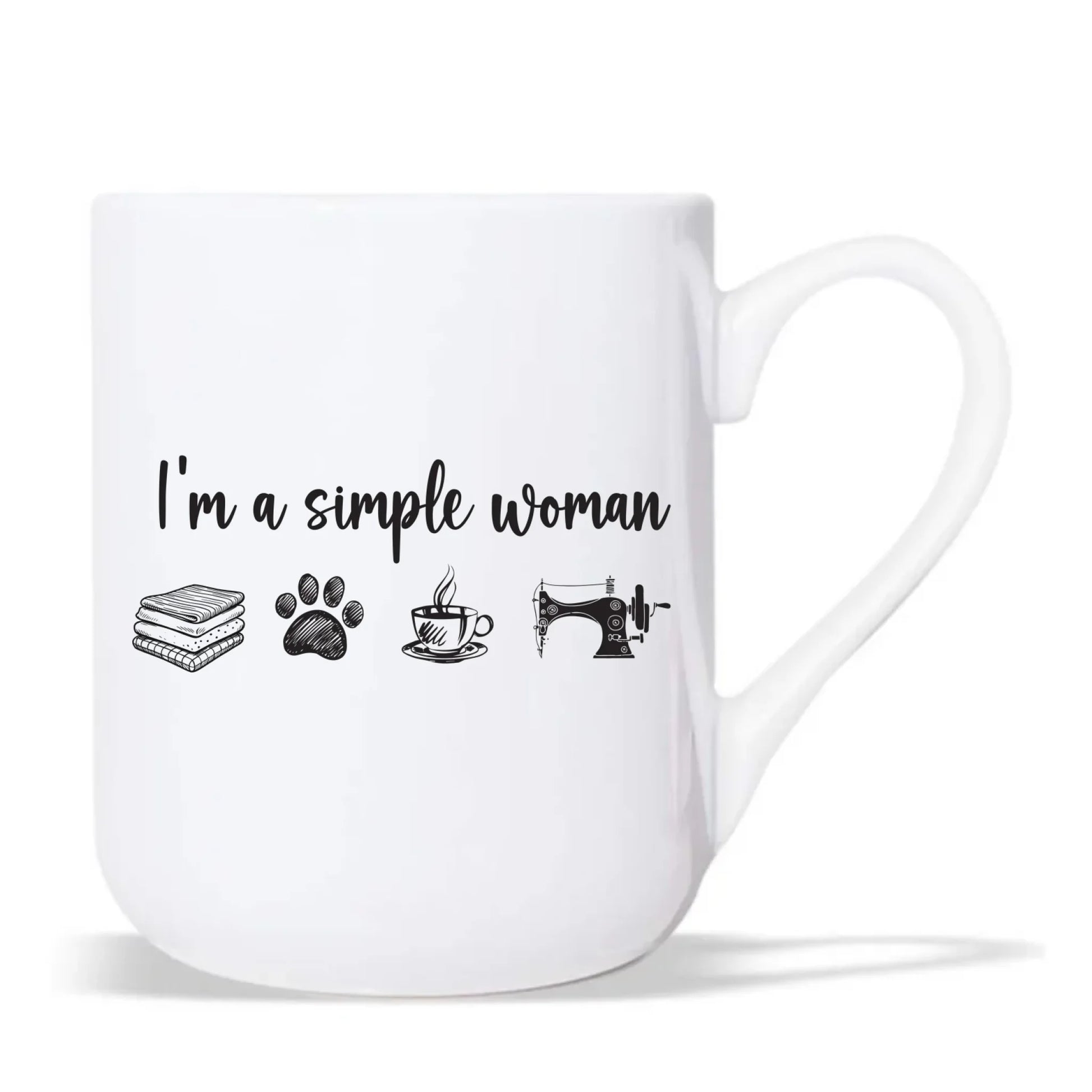 Kubek elegant szyciowy dla krawcowej - I'm a simple woman HS20 - StoryCups.pl