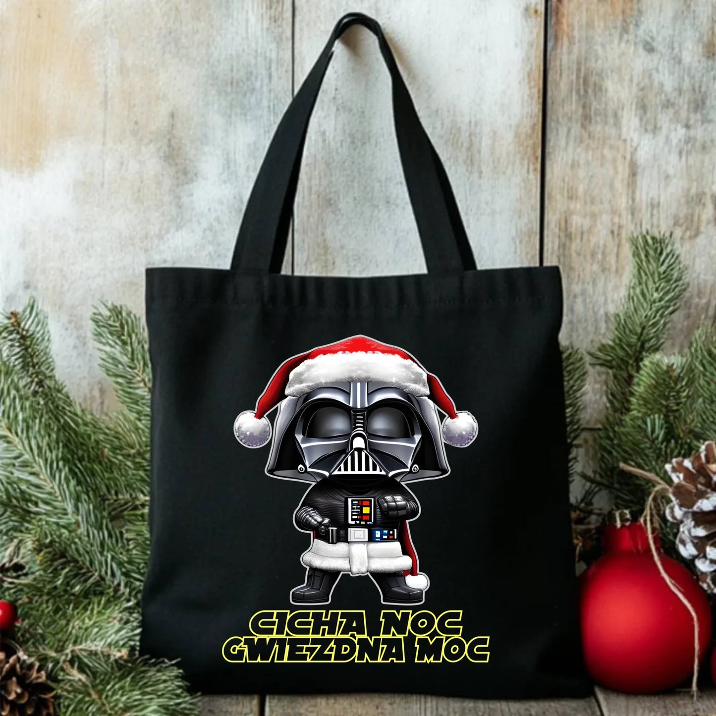 Torba świąteczna dla fanów Gwiezdnych Wojen - Cicha noc, gwiezdna moc BN132 - StoryCups.pl