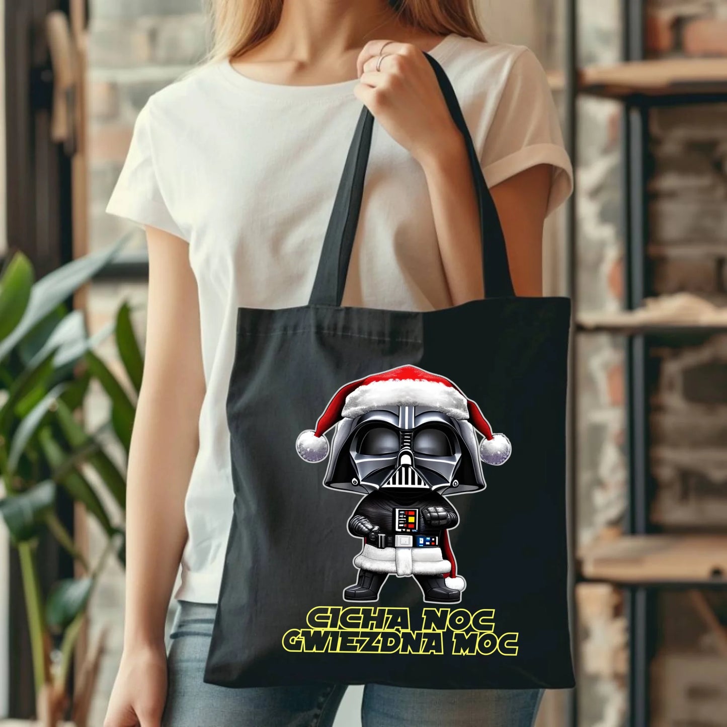 Torba świąteczna dla fanów Gwiezdnych Wojen - Cicha noc, gwiezdna moc BN132 - StoryCups.pl