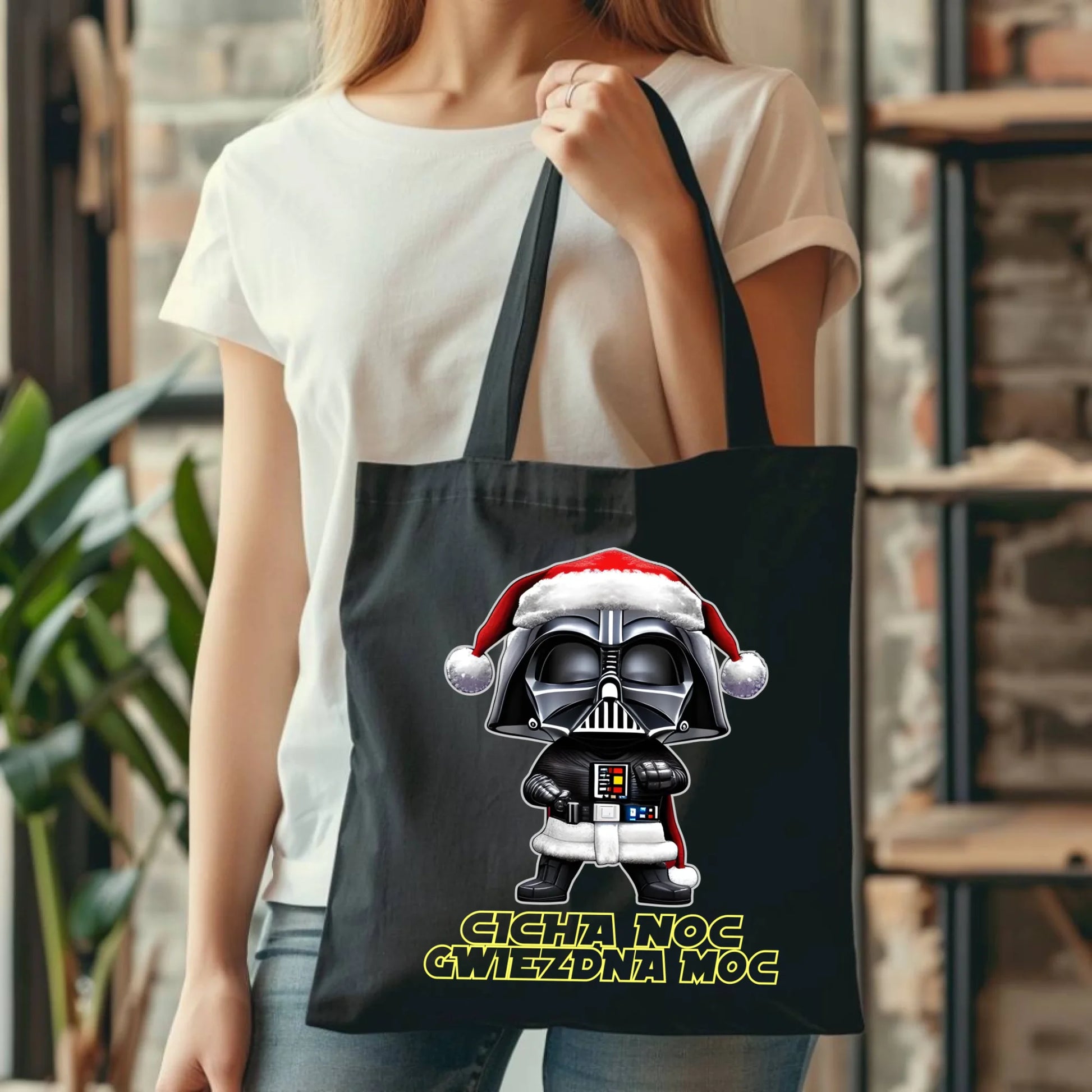 Torba świąteczna dla fanów Gwiezdnych Wojen - Cicha noc, gwiezdna moc BN132 - StoryCups.pl